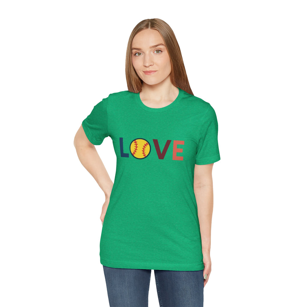 Softball Love Tee, Unisex T-Shirt, Gift for Sports Lovers