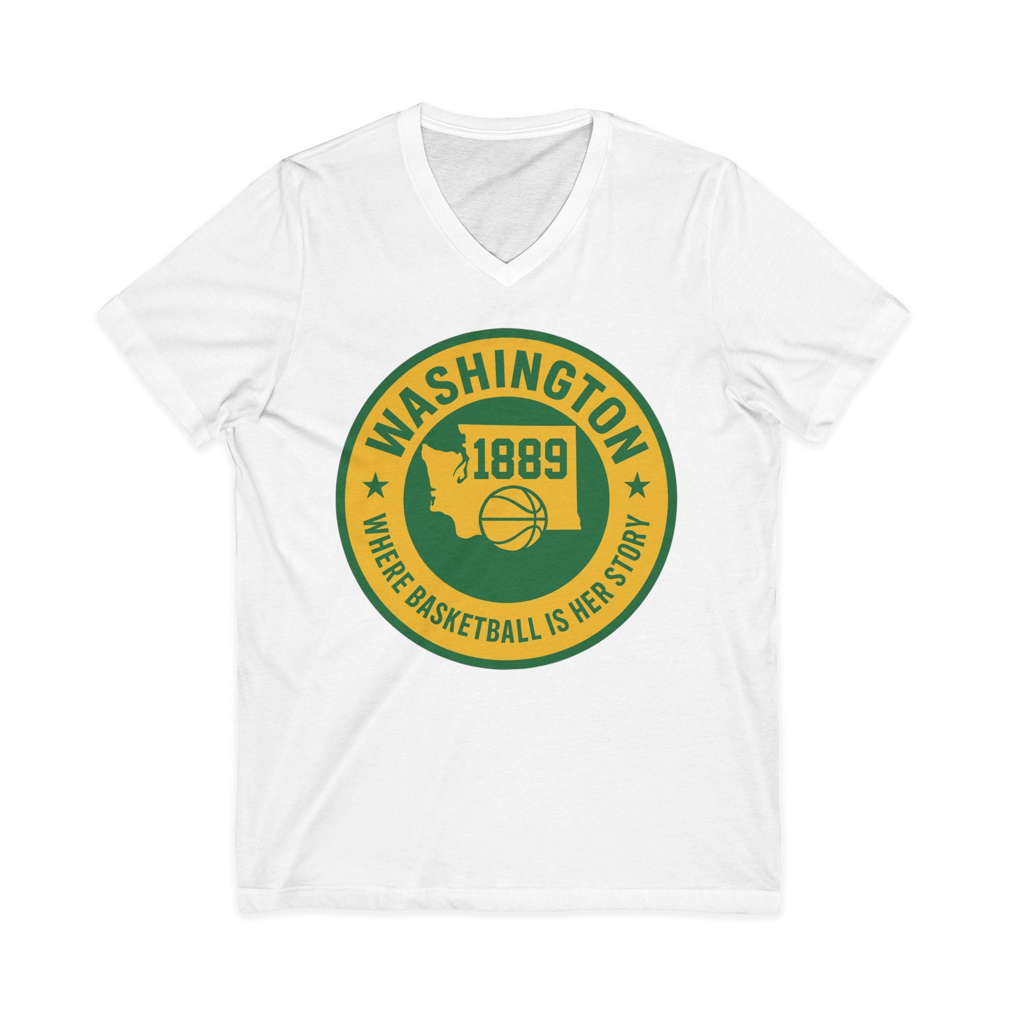 Washington Basketball V-Neck Tee - Celebrate Her Story