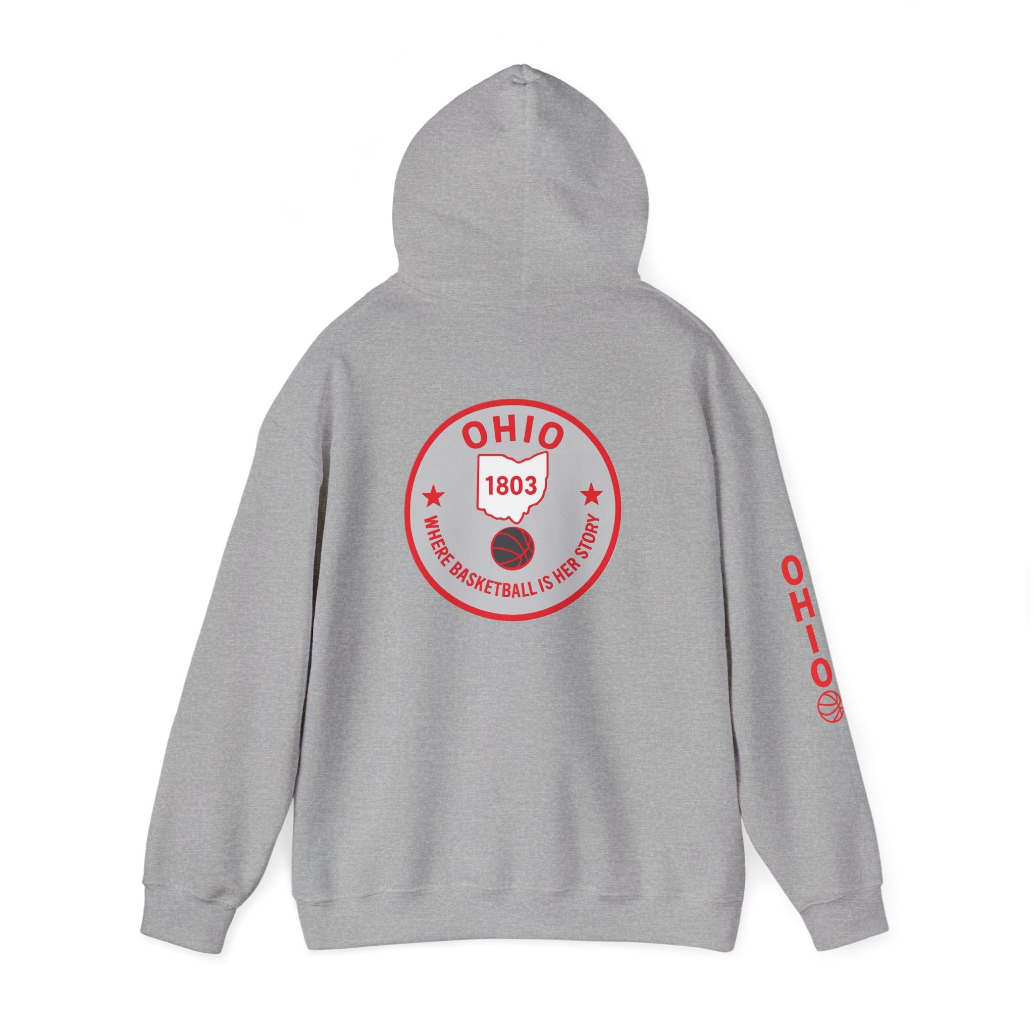 Ohio 1803 Basketball Logo Hoodie — State Pride Sports Pullover
