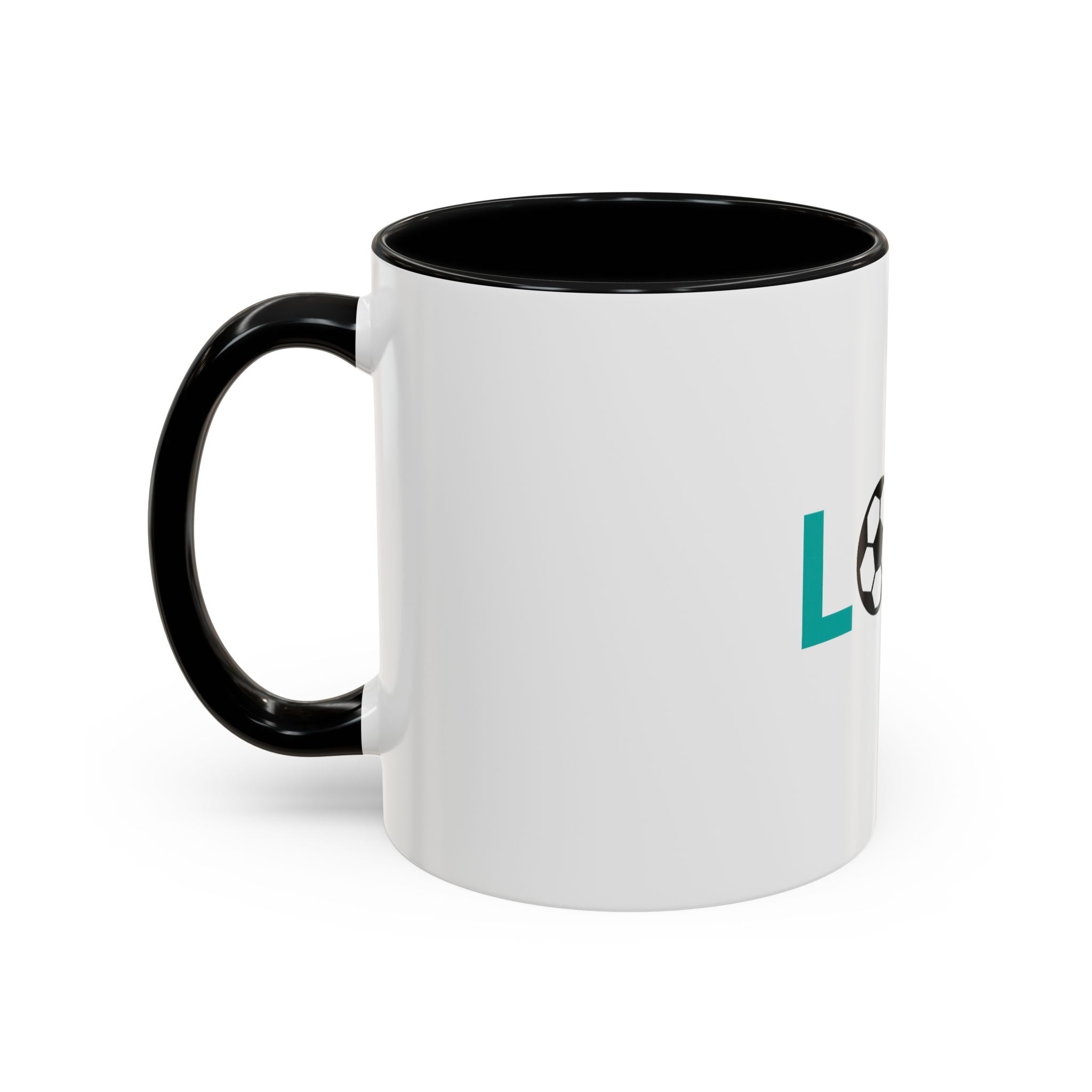 Love Soccer Accent Coffee Mug, Personalized Gift for Soccer Fans