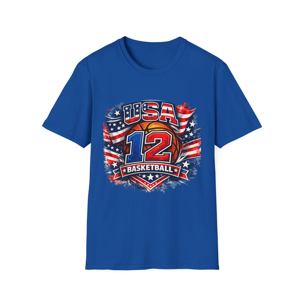 USA Basketball Number 12 Patriotic T-Shirt