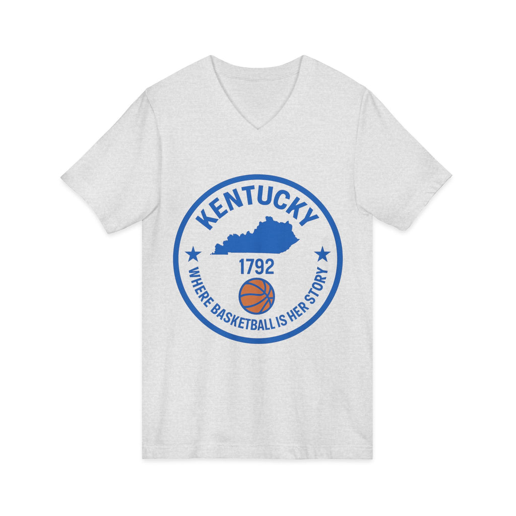 Kentucky Basketball Tee — 'Where Basketball Is Her Story' V-Neck