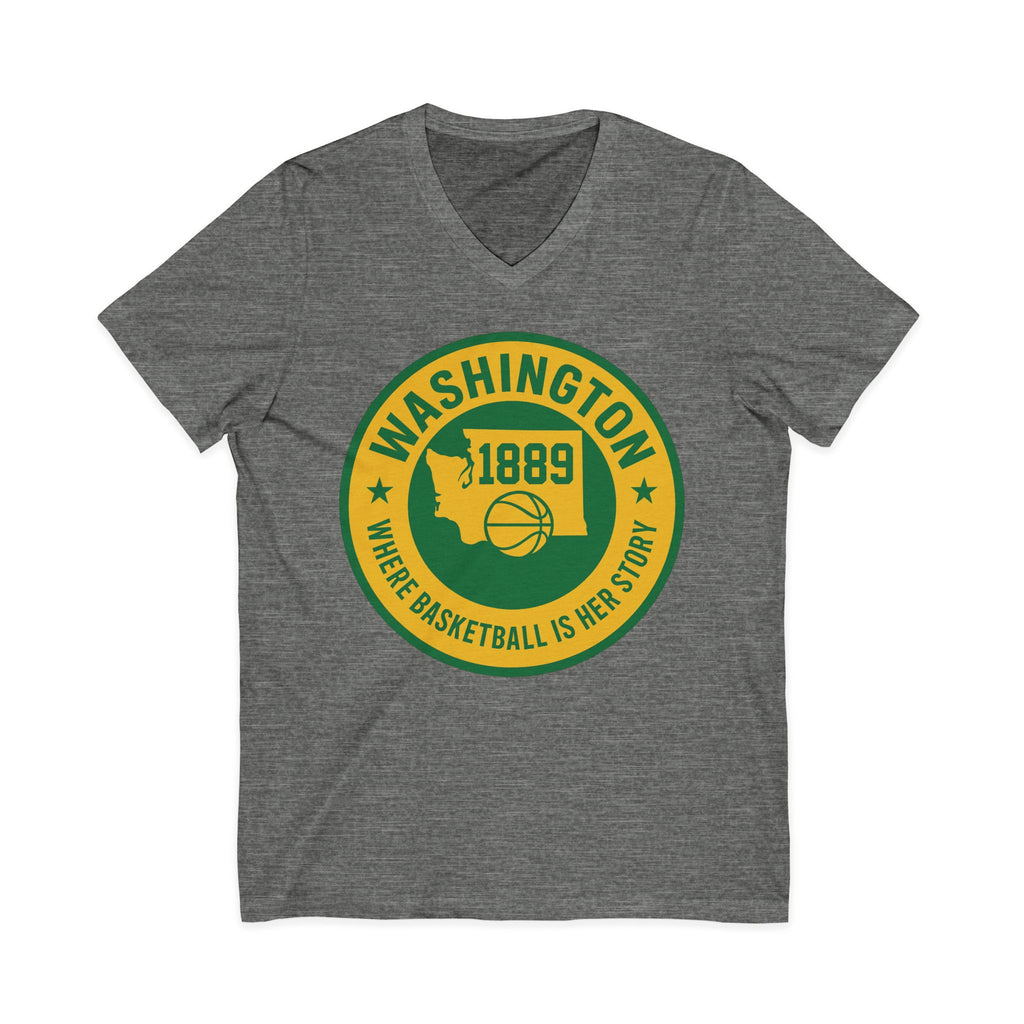 Washington Basketball V-Neck Tee - Celebrate Her Story