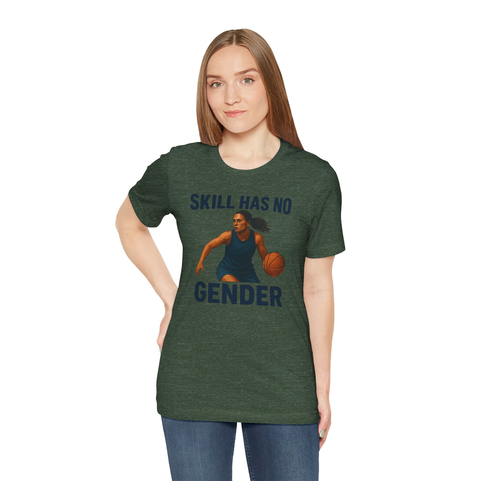 Empowering Basketball Tee - Skill Has No Gender