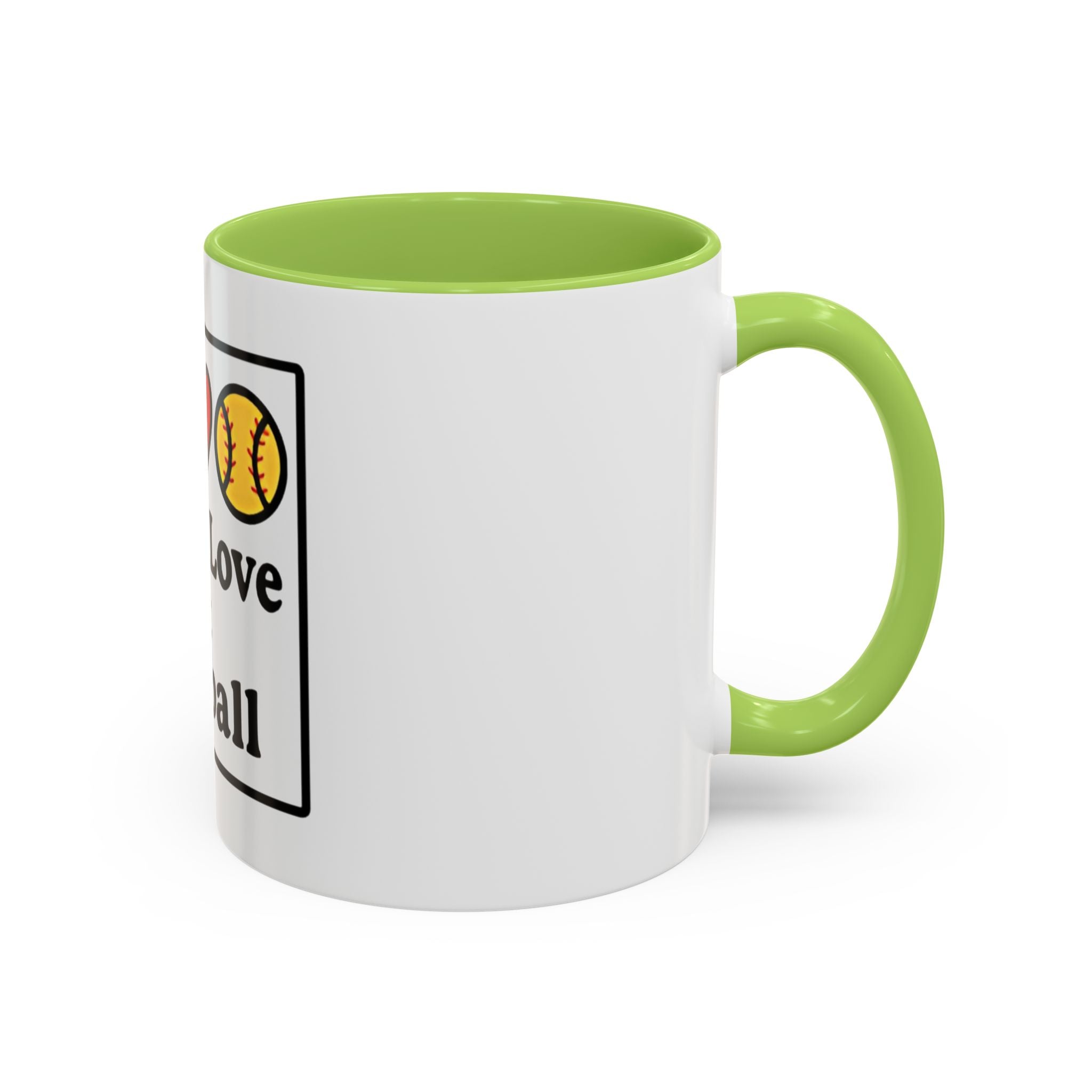 Peace Love Softball Coffee Mug, Sporty Mug for Softball Fans