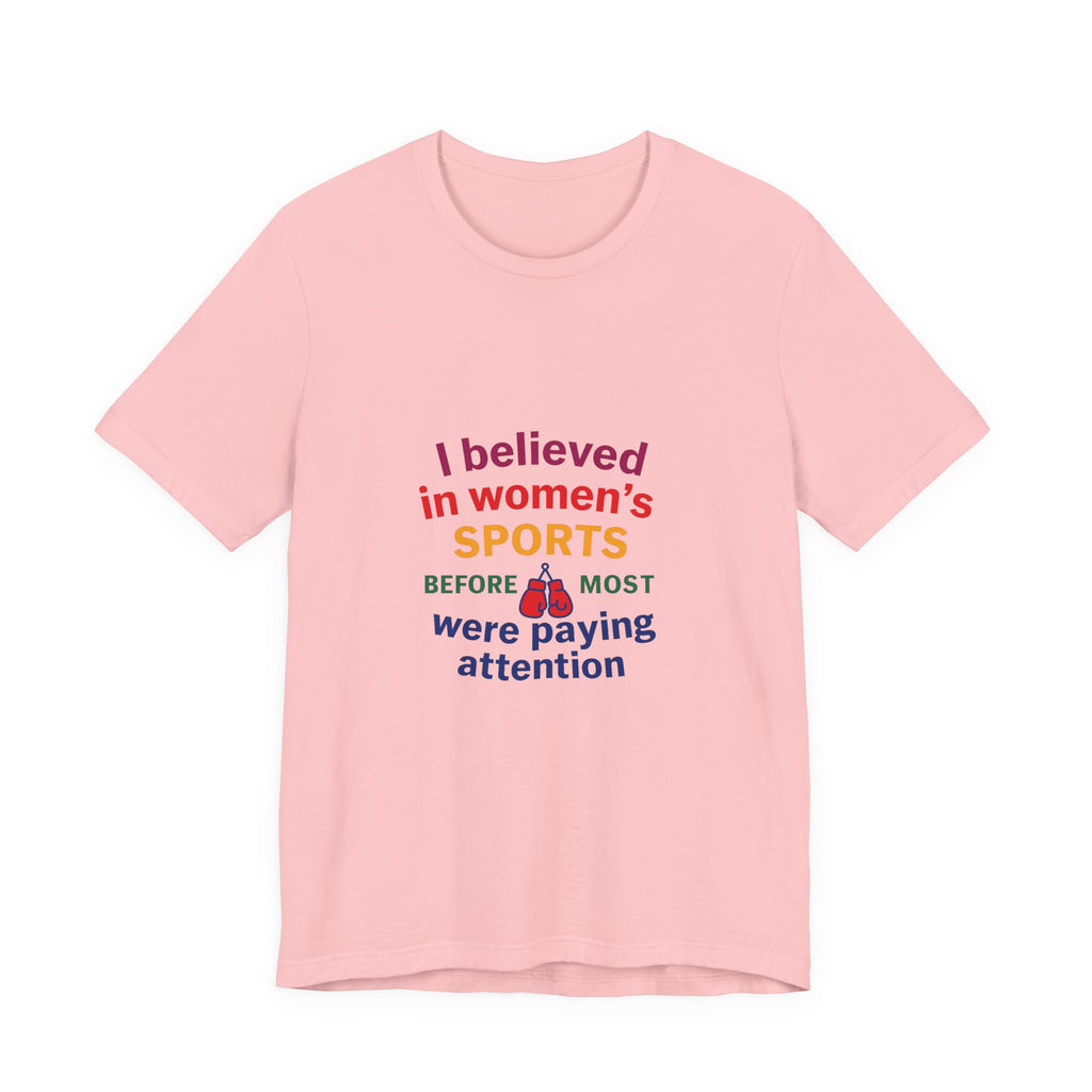 Women's Sports Believer Tee, Unisex Jersey Short Sleeve Tee