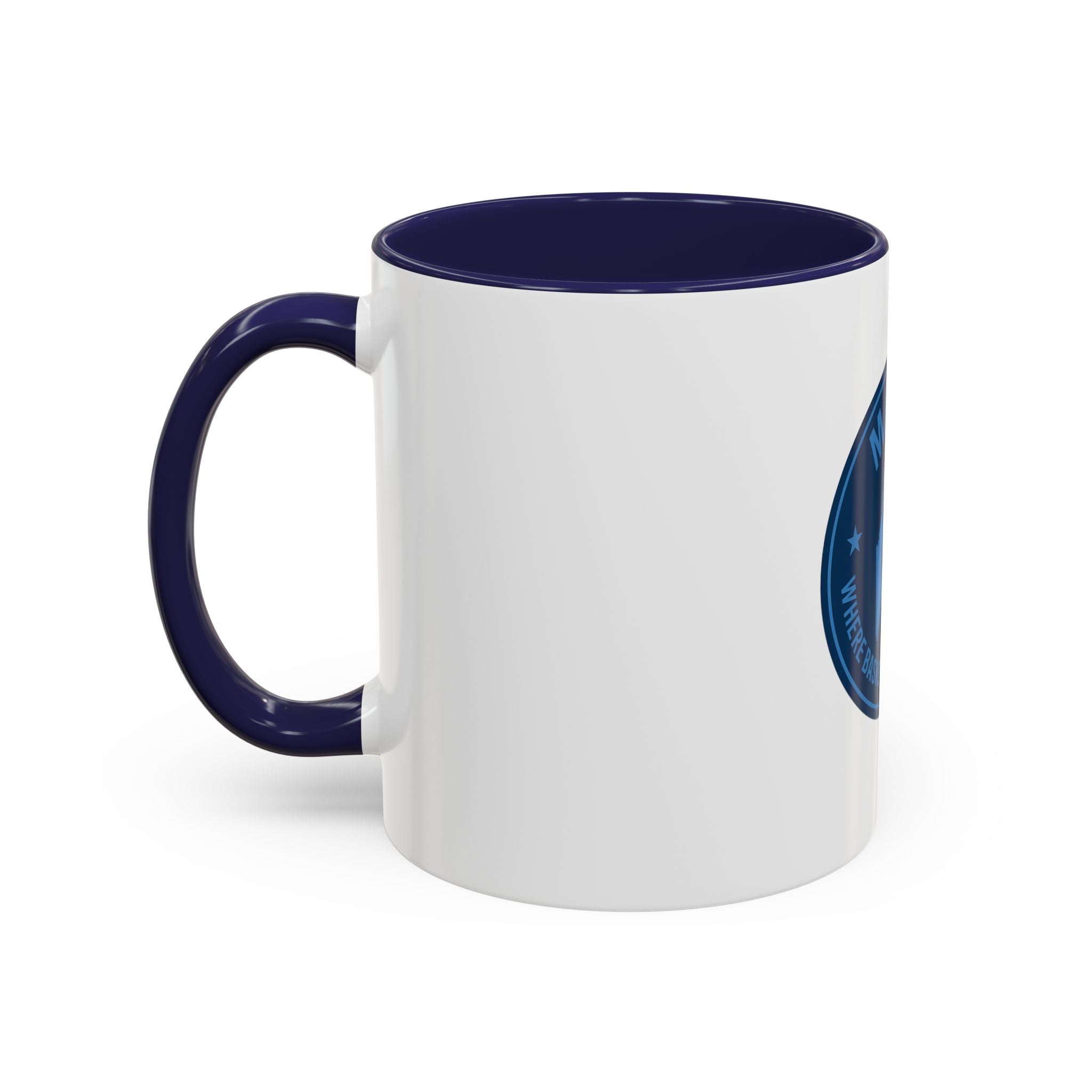 Maine Basketball Mug – 'Where Basketball Is Her Story' Accent Coffee Cup (11/15oz)