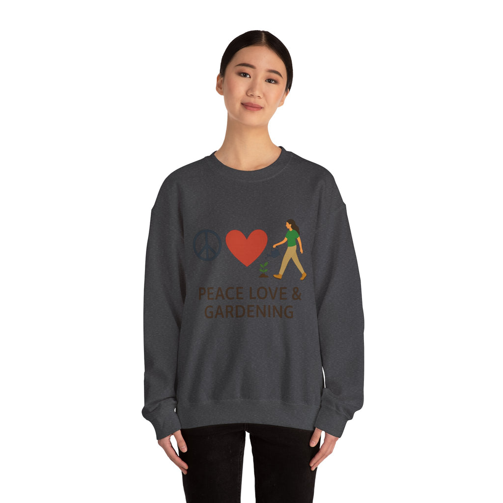 Peace, Love & Gardening Crewneck Sweatshirt
