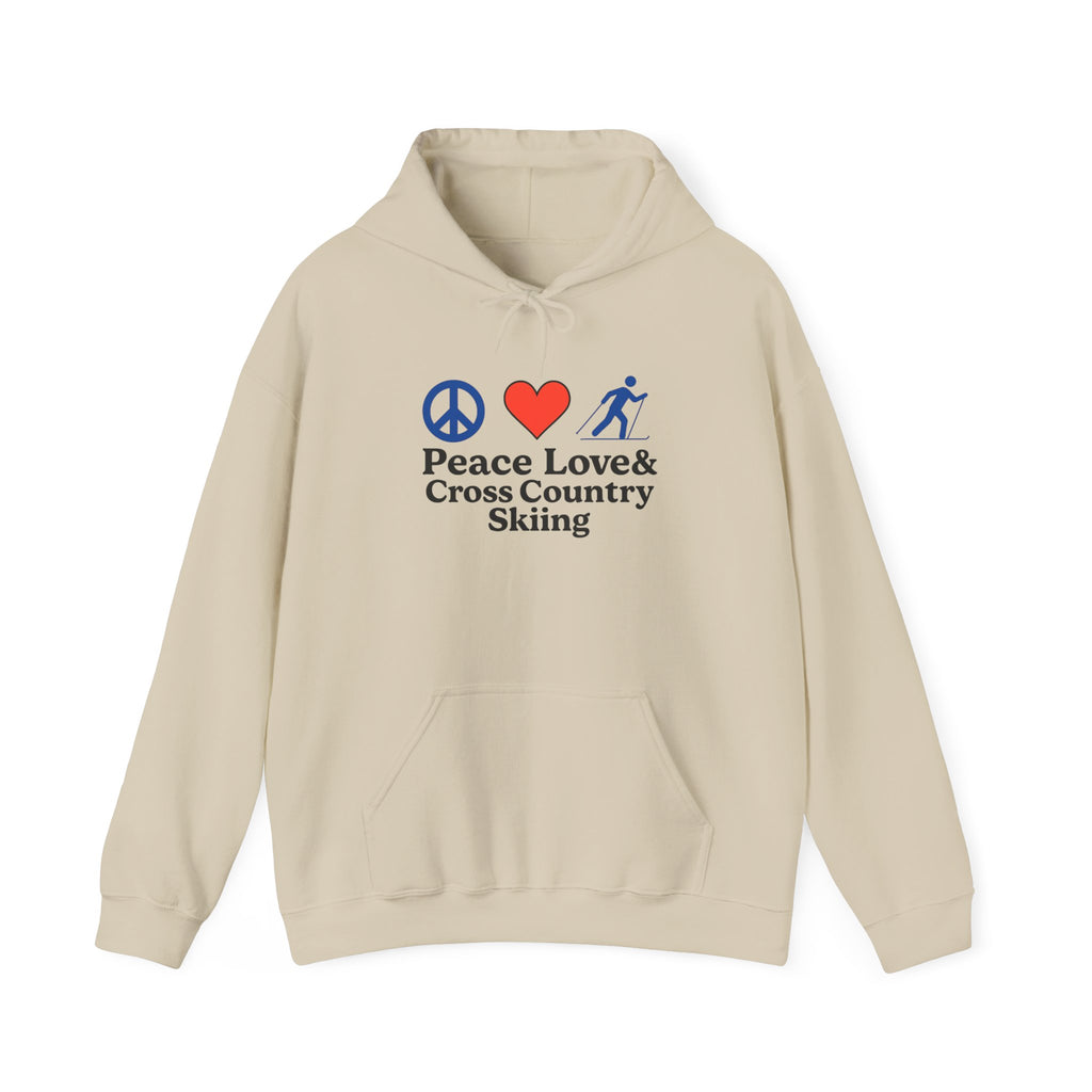 Peace Love & Cross Country Skiing Hoodie