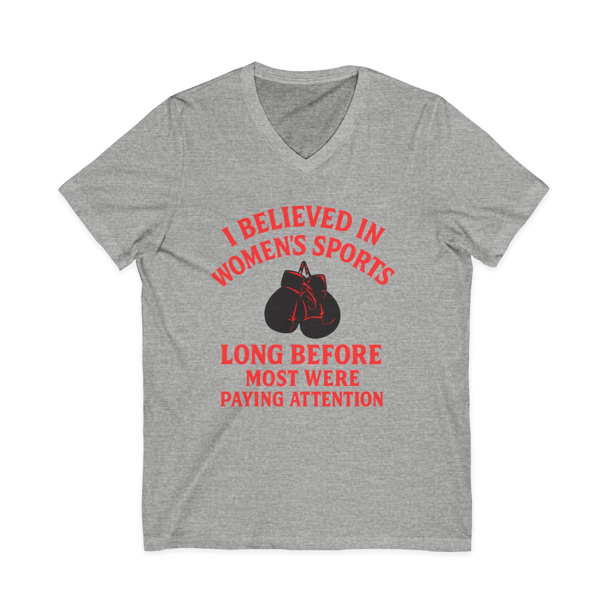 Empowerment V-Neck Tee - I Believed in Women's Sports