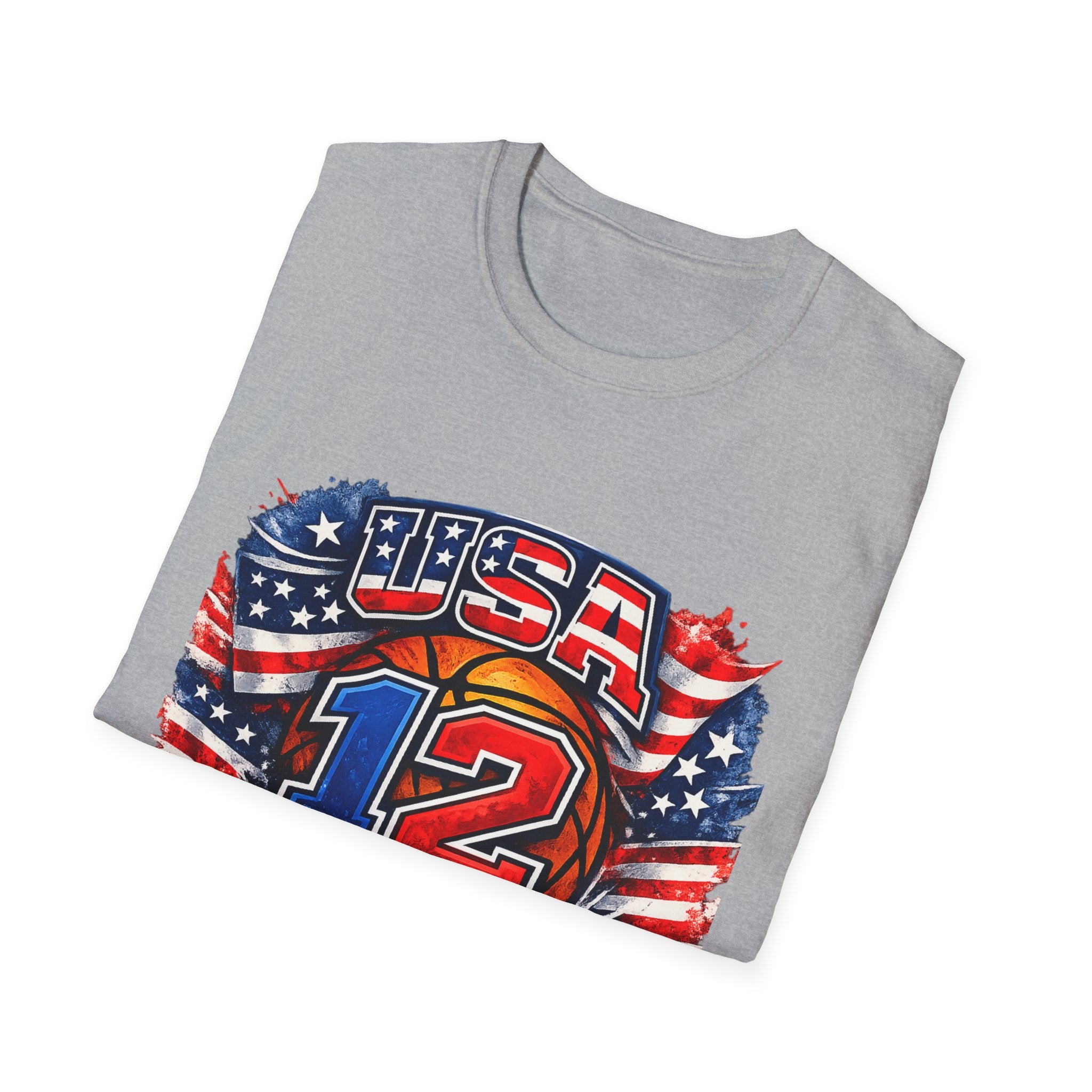 USA Basketball Number 12 Patriotic T-Shirt