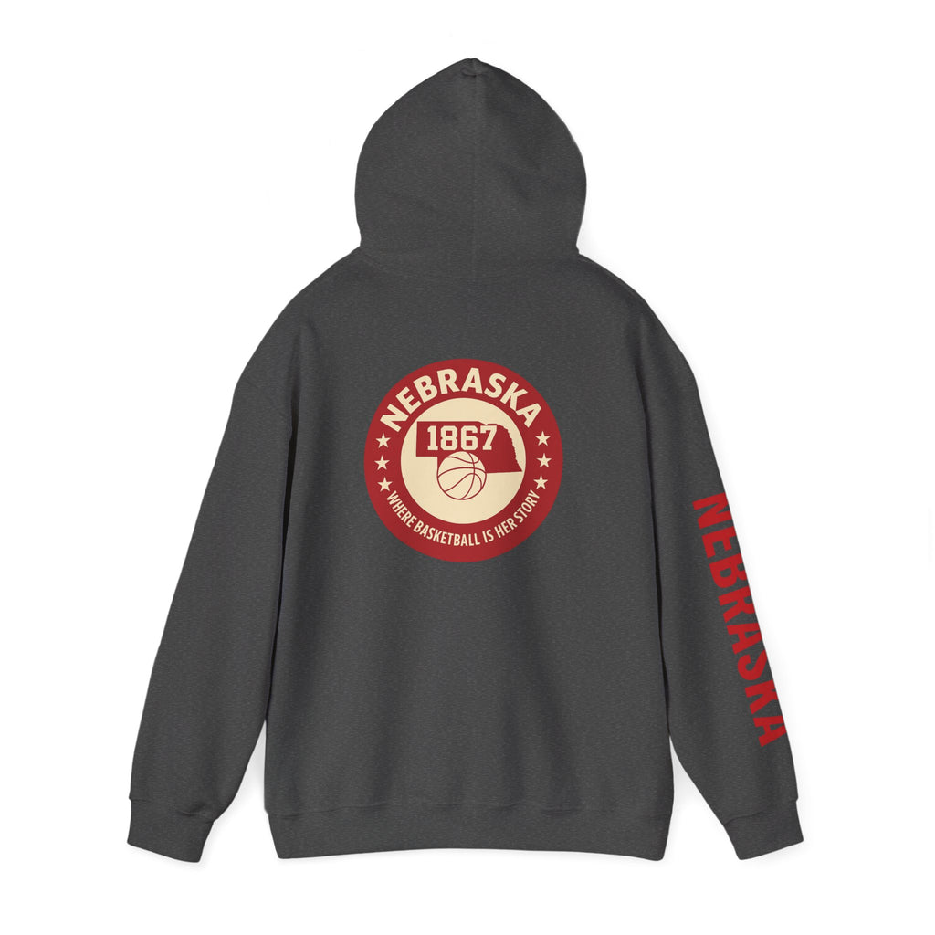 Nebraska 1867 Basketball Hoodie — Retro College Team Pullover