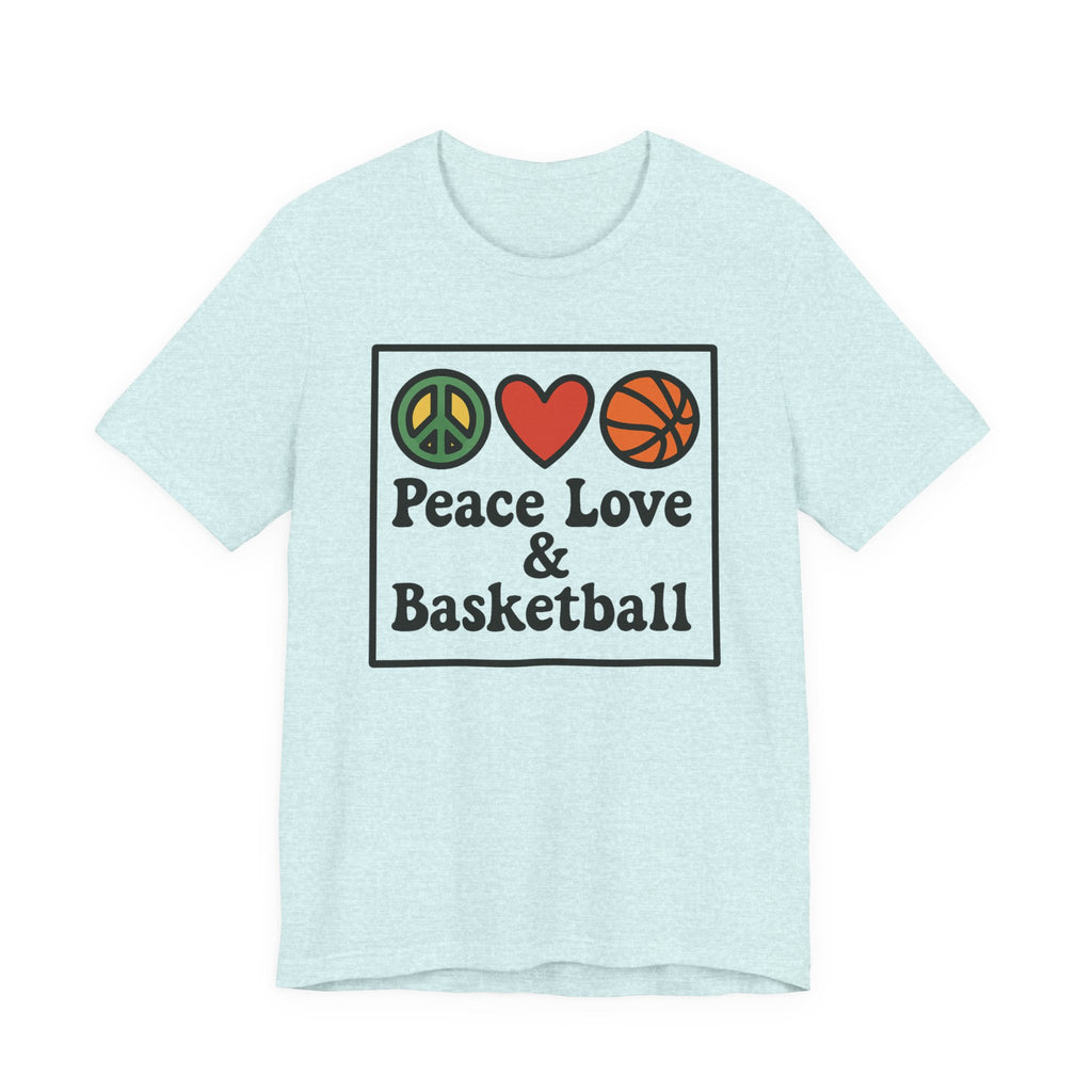 Peace, Love & Basketball Tee for Sports Lovers