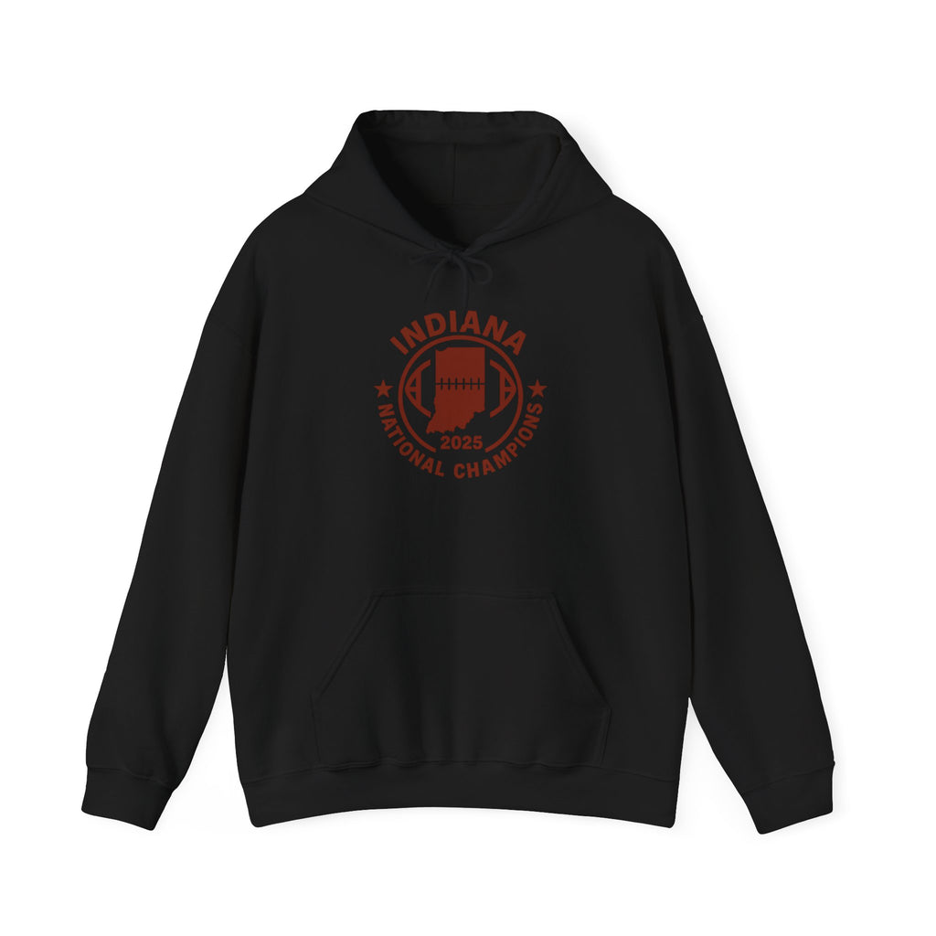 Indiana National Champions 2025 Hoodie — Retro Football Emblem