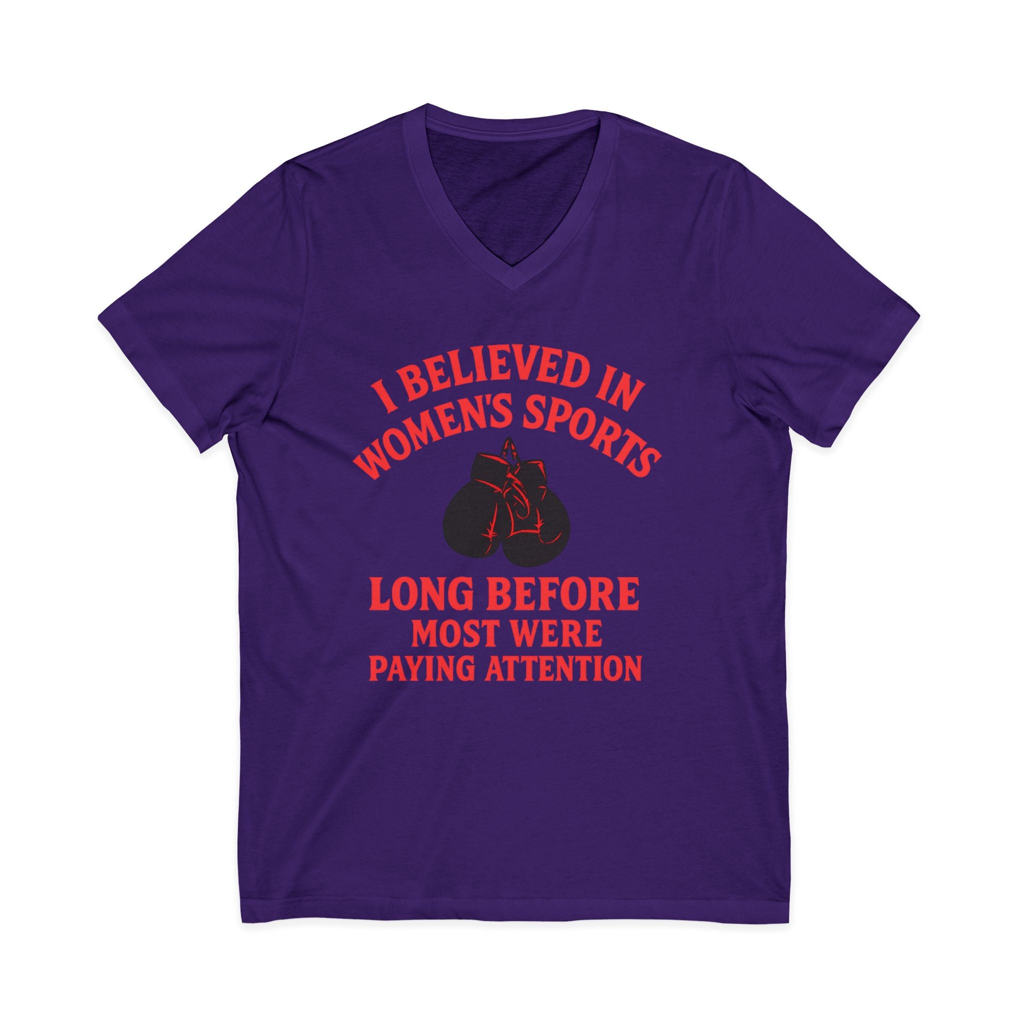 Empowerment V-Neck Tee - I Believed in Women's Sports