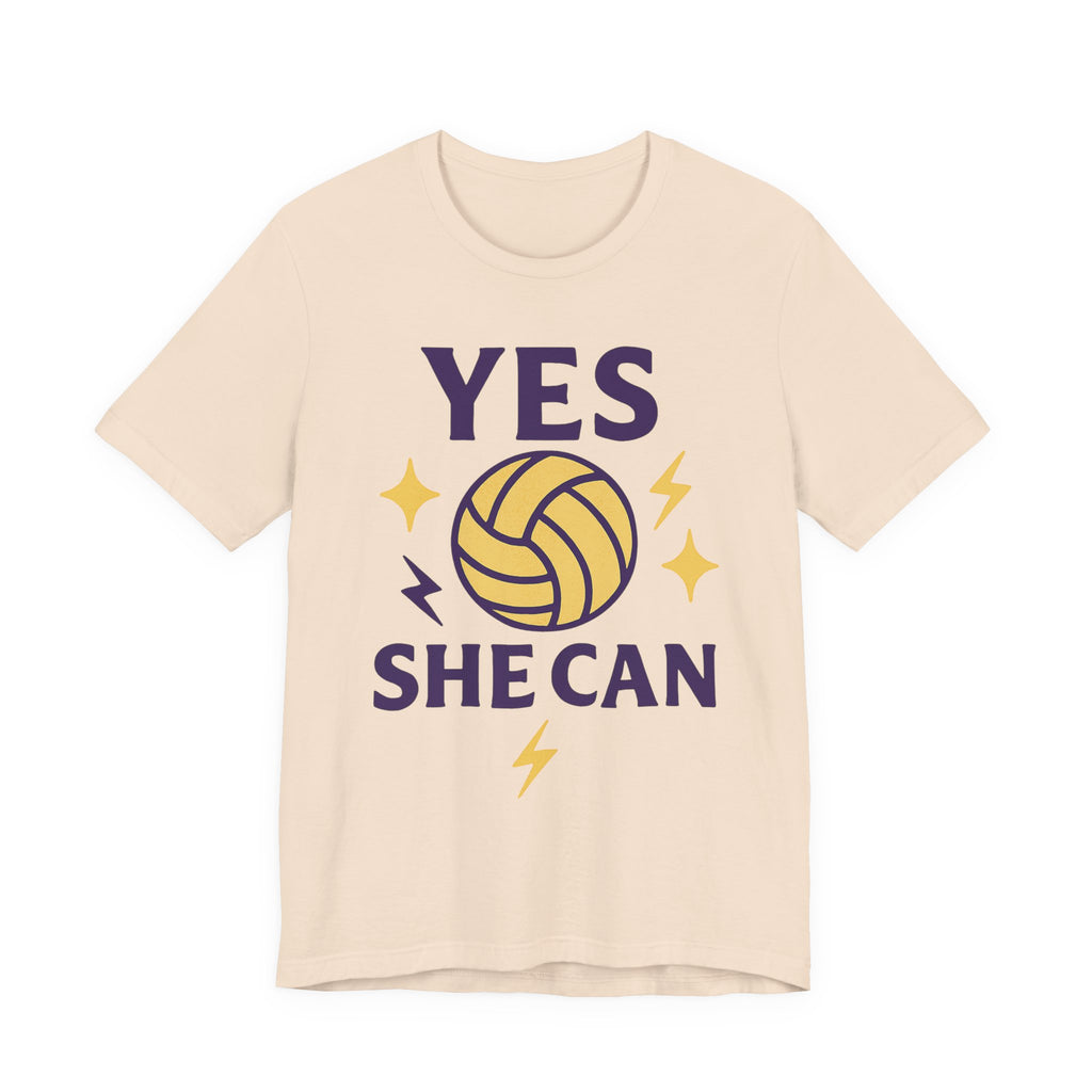 Yes, She Can Volleyball Unisex Tee