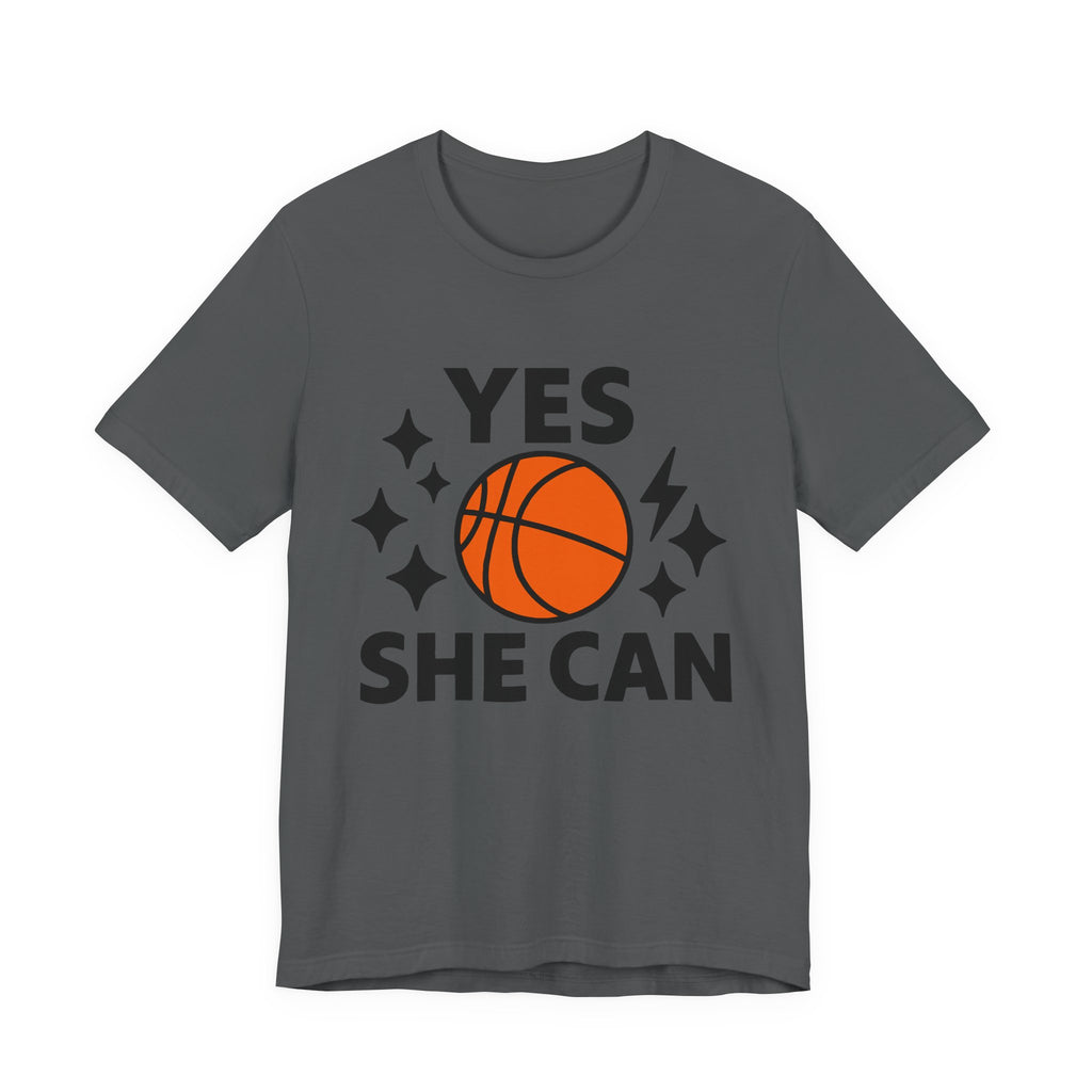 Yes, She Can Basketball Unisex Tee
