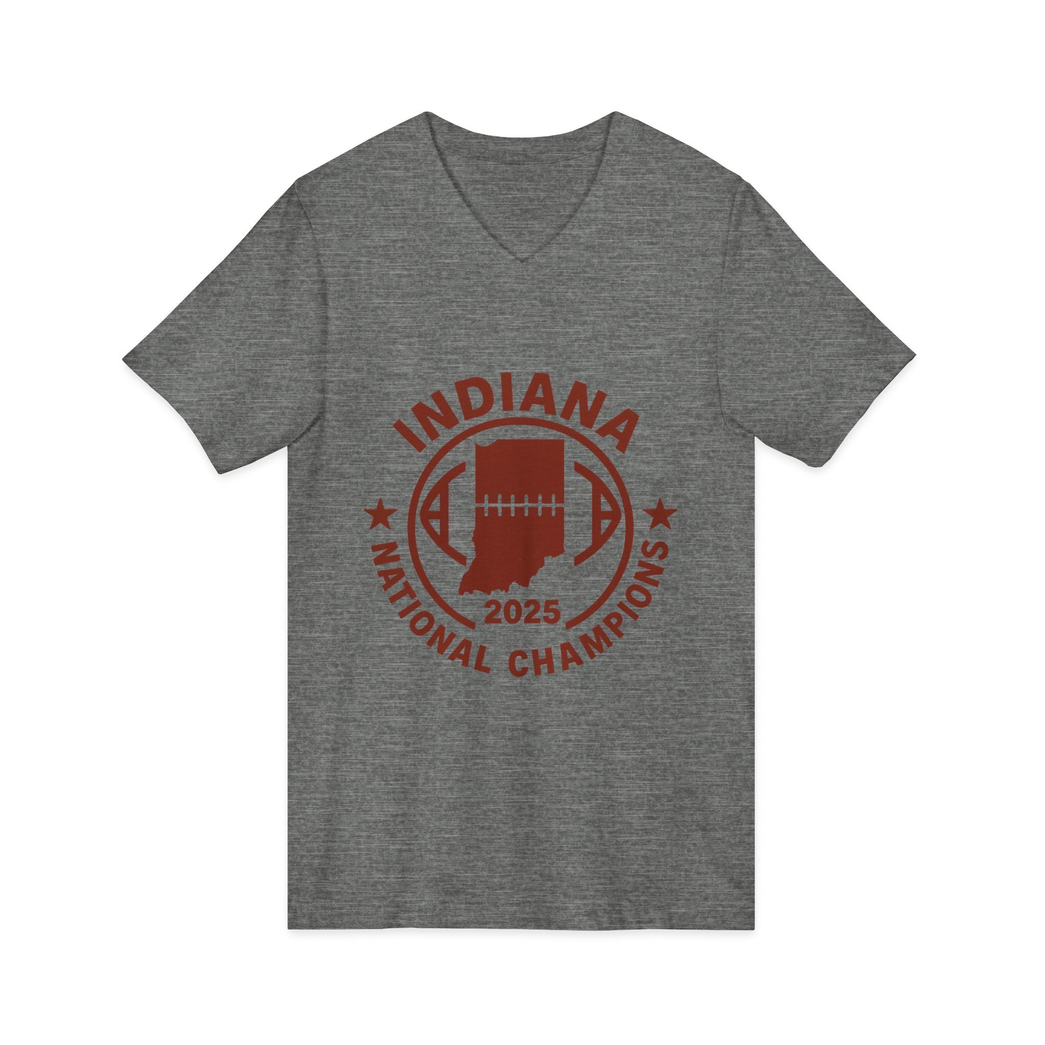 Indiana 2025 National Champions Football V-Neck Tee