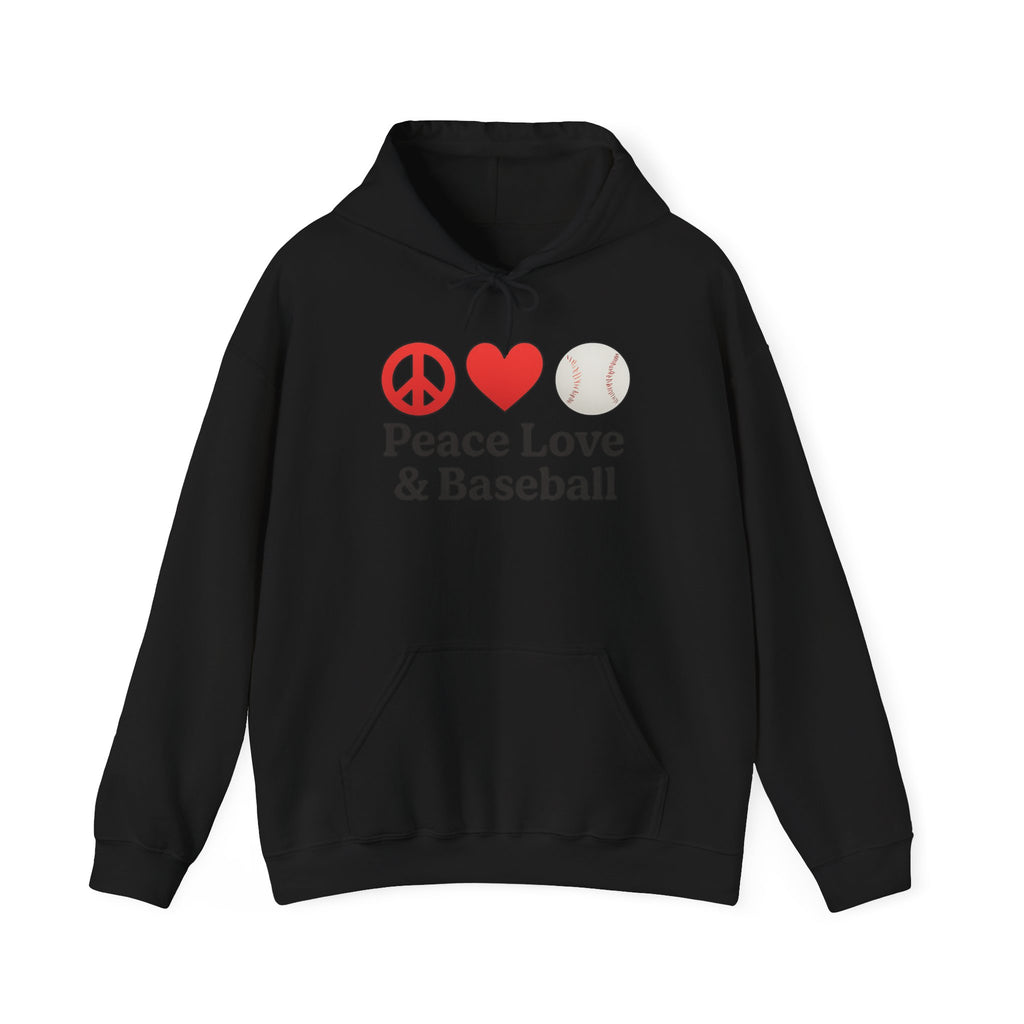 Peace Love & Baseball Hoodie