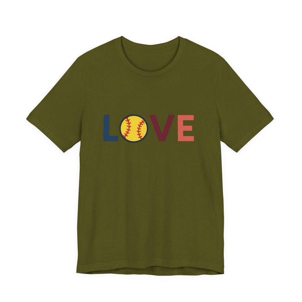 Softball Love Tee, Unisex T-Shirt, Gift for Sports Lovers