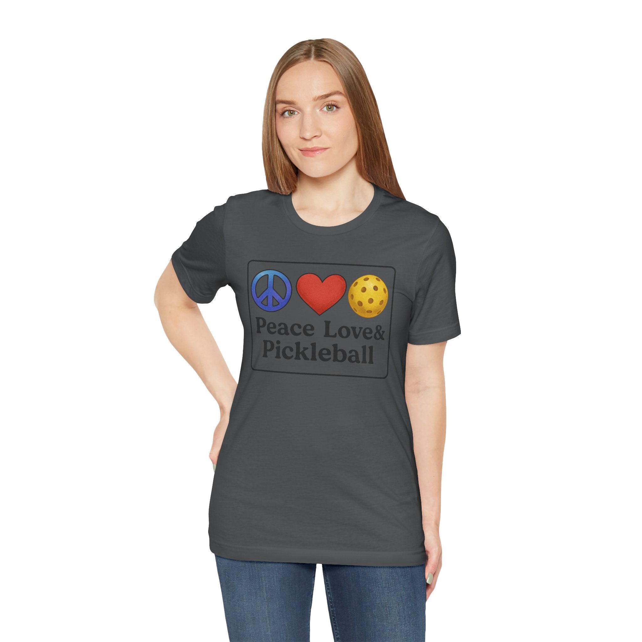 Peace Love & Pickleball Unisex Tee, Fun Pickleball Shirt