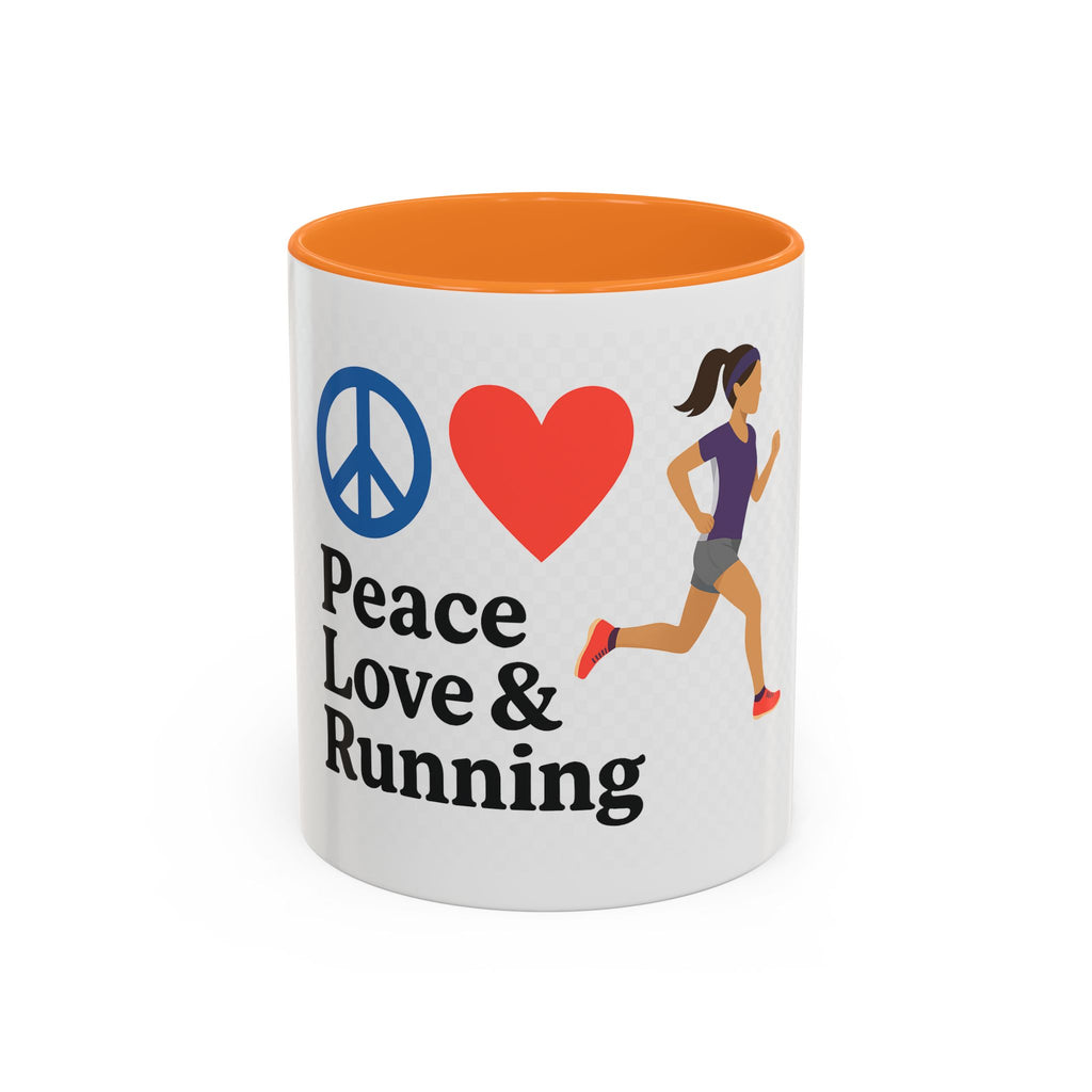 Peace Love & Running Motivational Mug