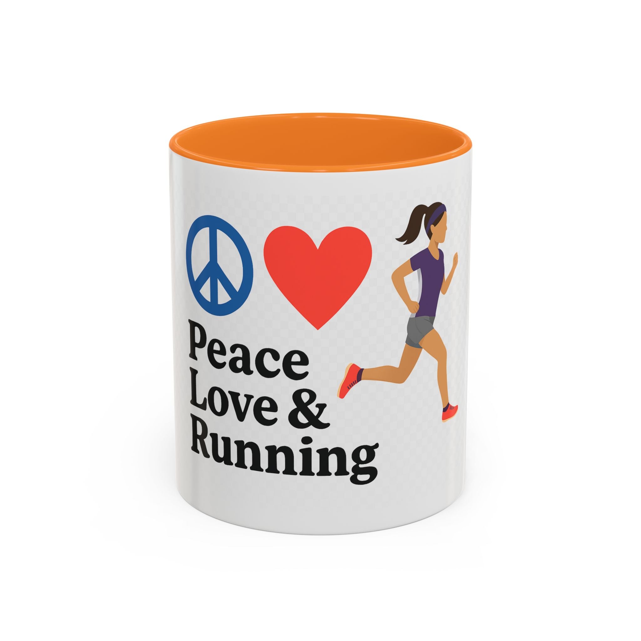 Peace Love & Running Motivational Mug