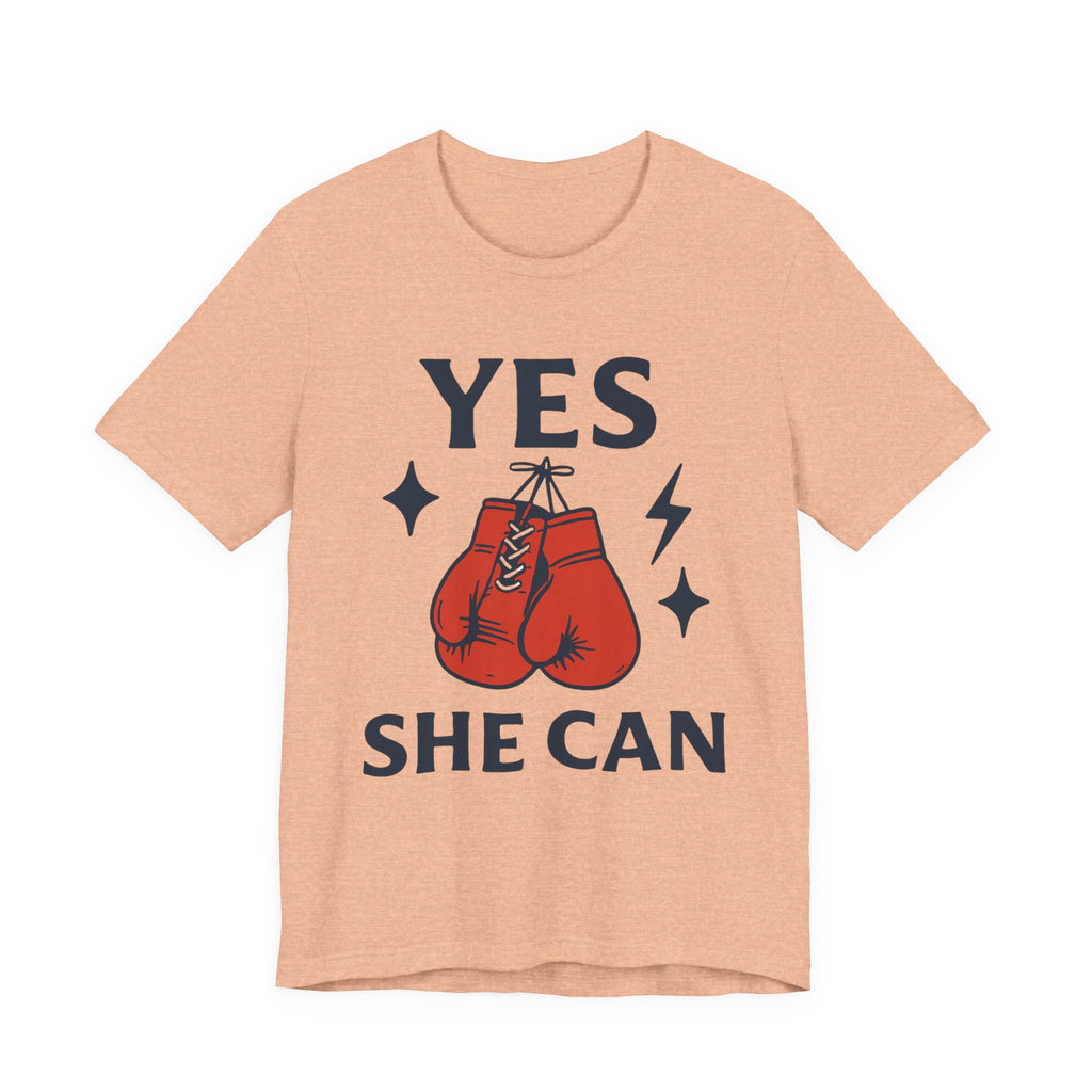 Yes, She Can Boxing Unisex Tee