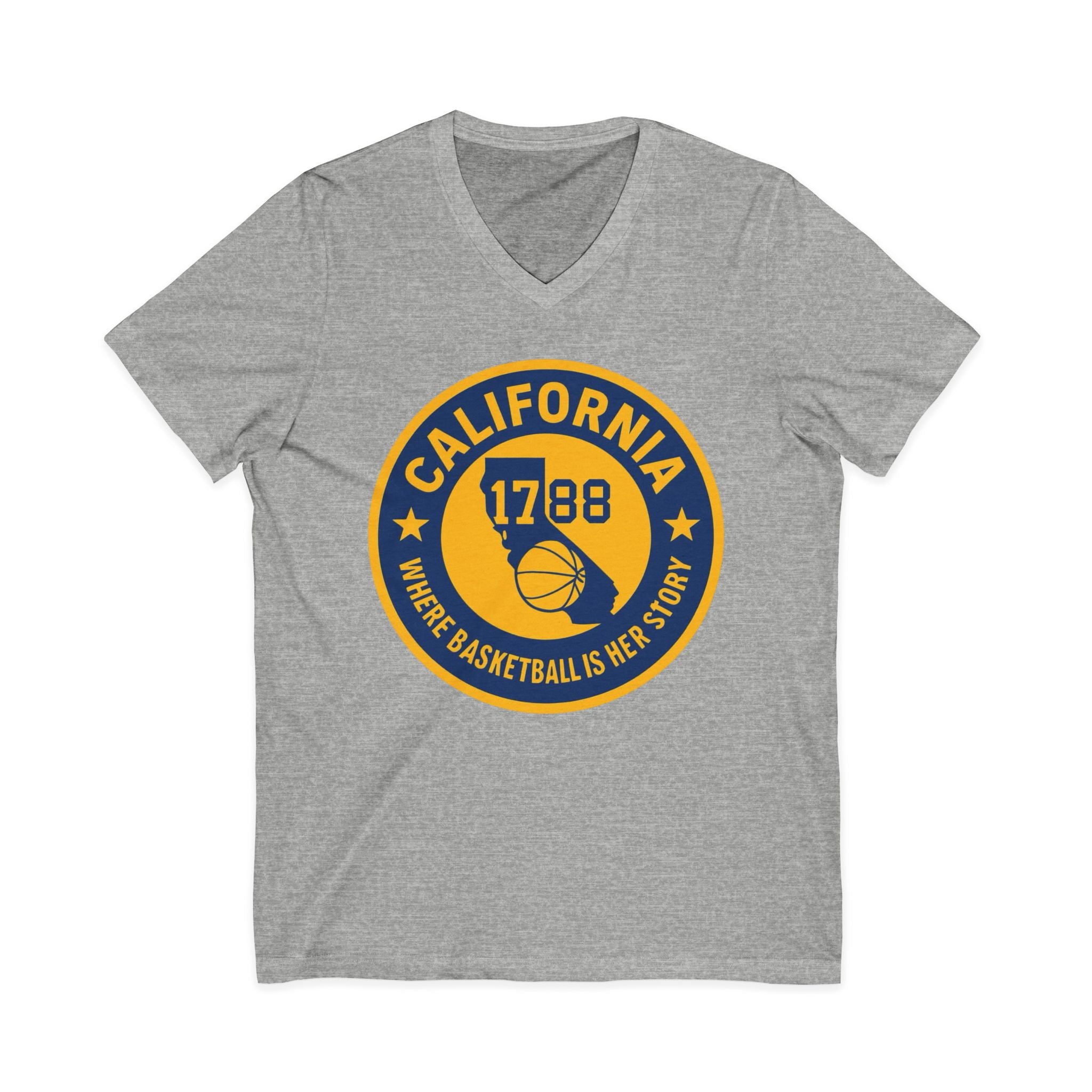 California Basketball V-Neck Tee - Celebrate Your Love for the Game!