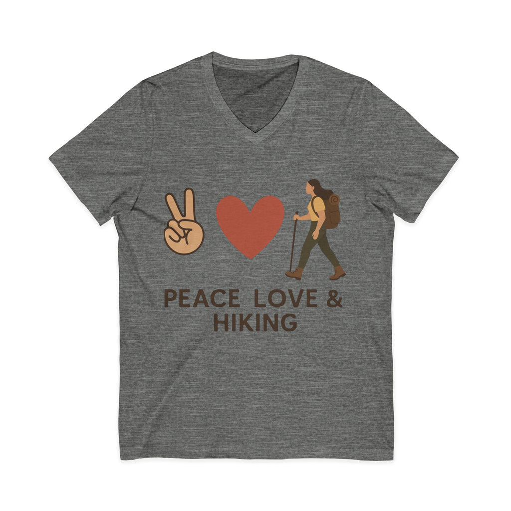 Peace, Love & Hiking V-Neck Tee