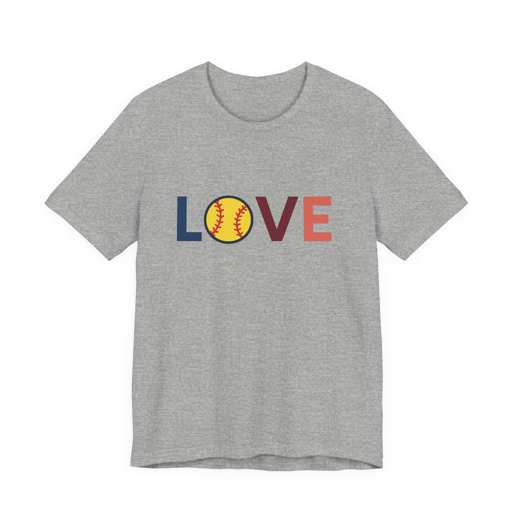 Softball Love Tee, Unisex T-Shirt, Gift for Sports Lovers
