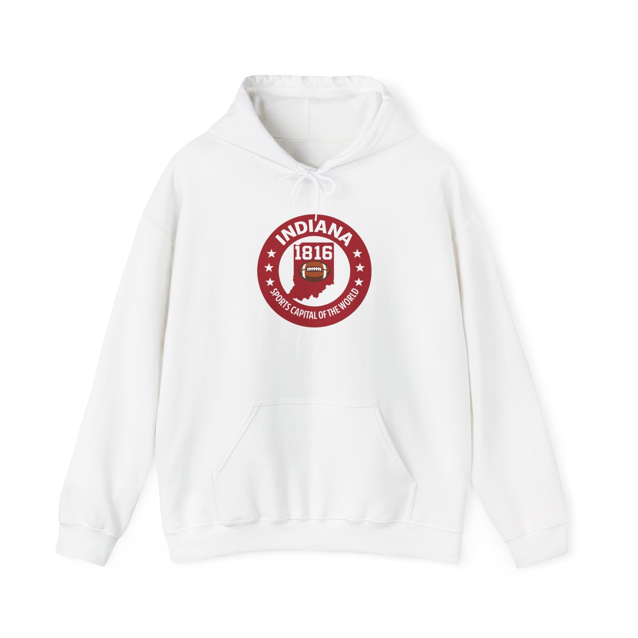 Indiana 1816 Hoodie — State Seal Retro College Sweatshirt