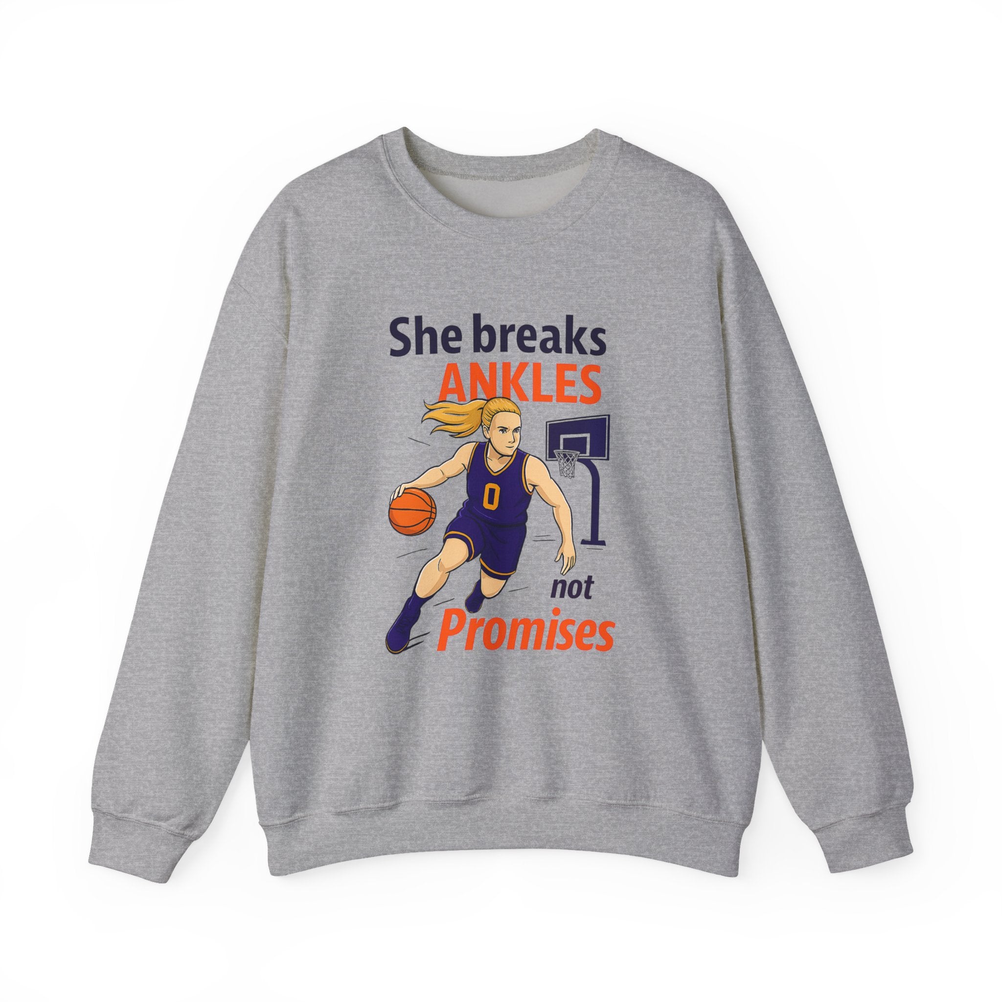 Basketball Sweatshirt, She Breaks Ankles Crewneck