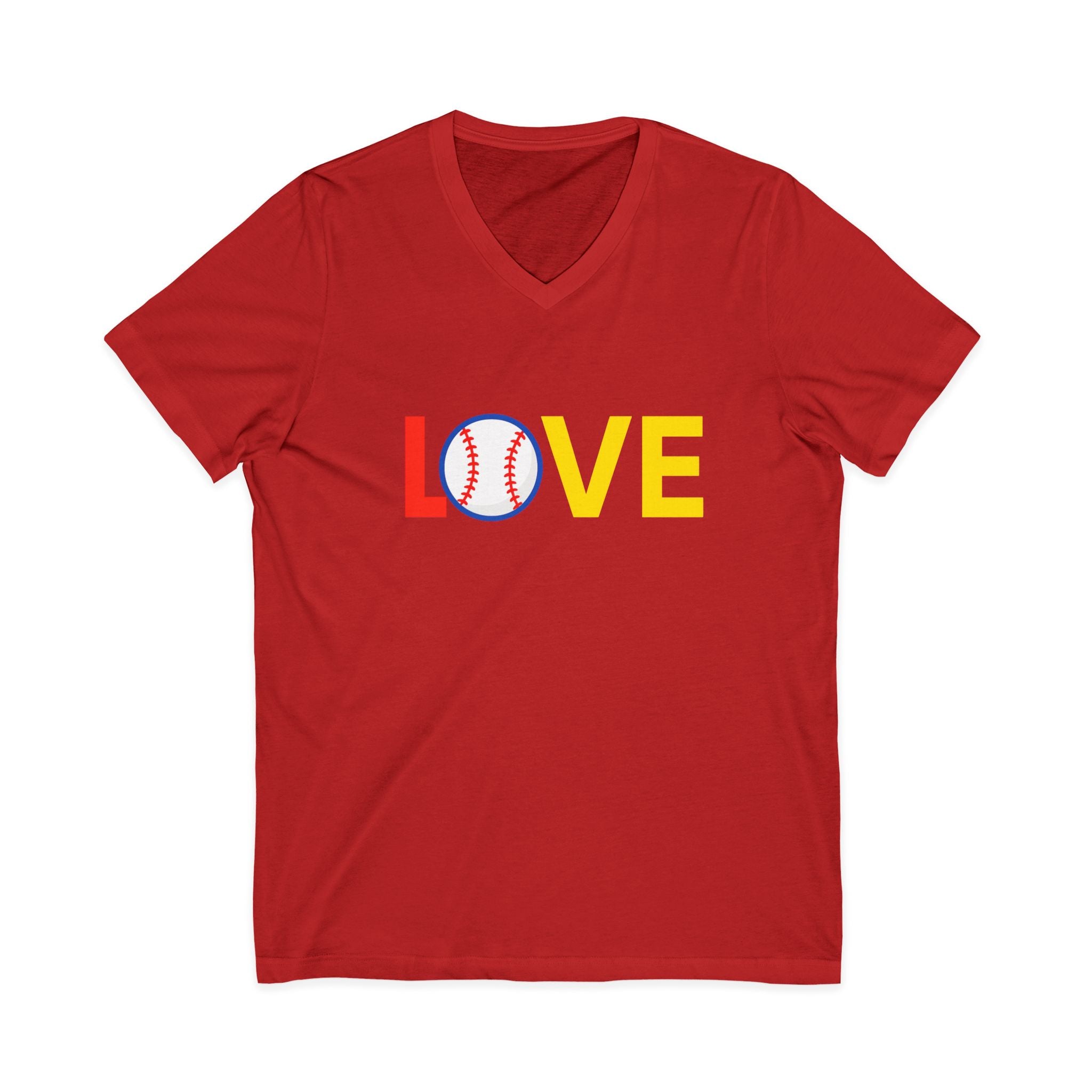 Baseball Love V-Neck Tee for Sports Fans