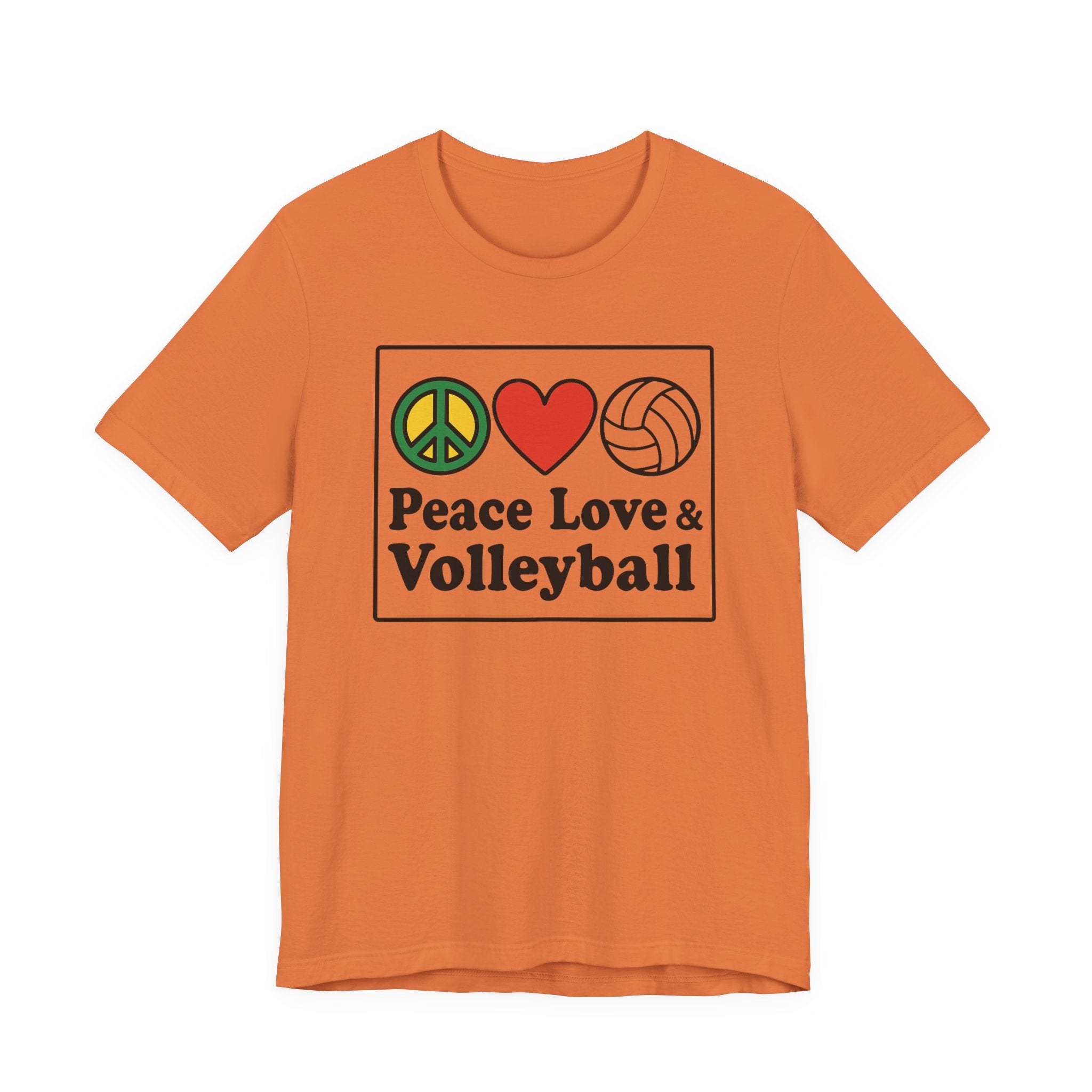 Peace Love & Volleyball Tee - Unisex Jersey Short Sleeve