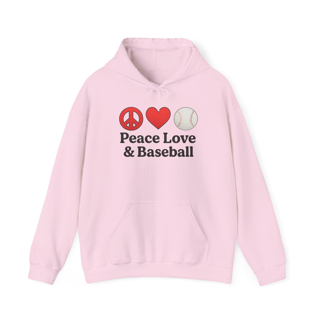 Peace Love & Baseball Hoodie