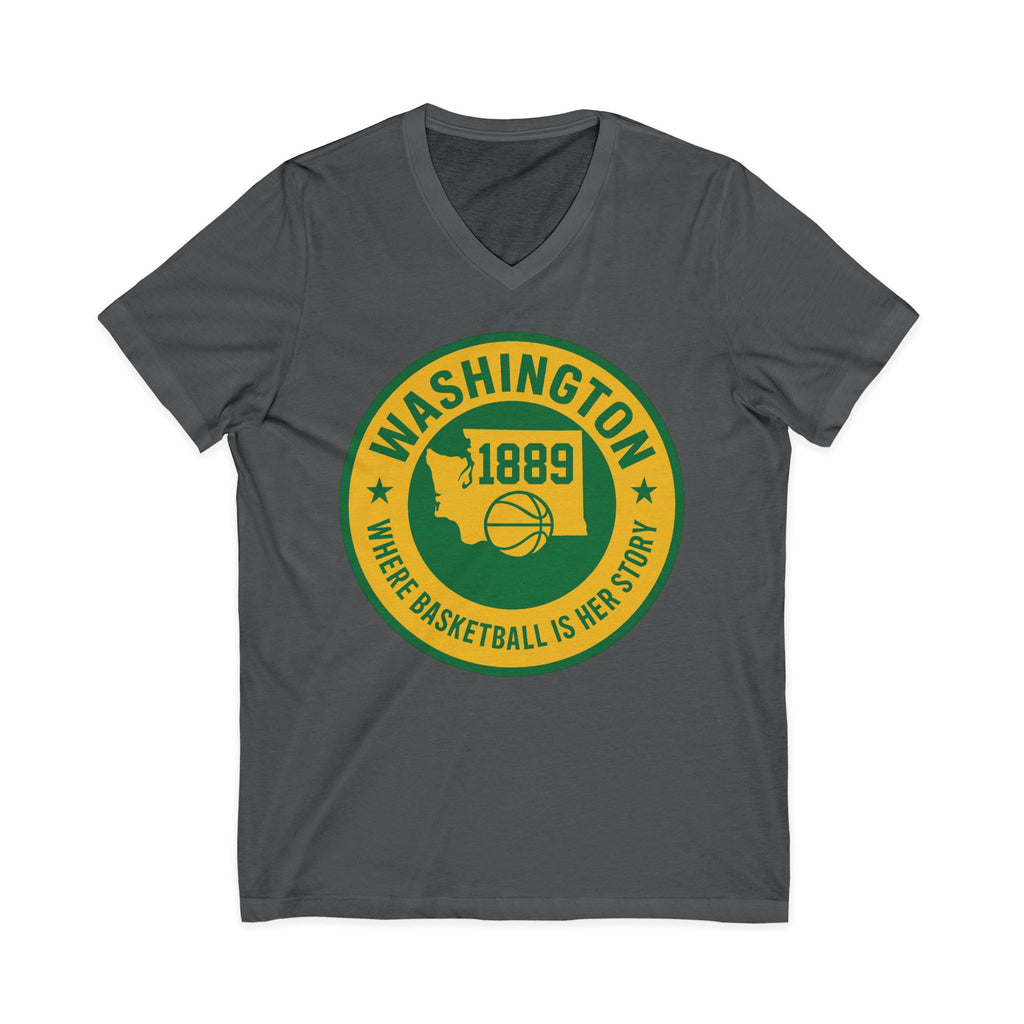 Washington Basketball V-Neck Tee - Celebrate Her Story