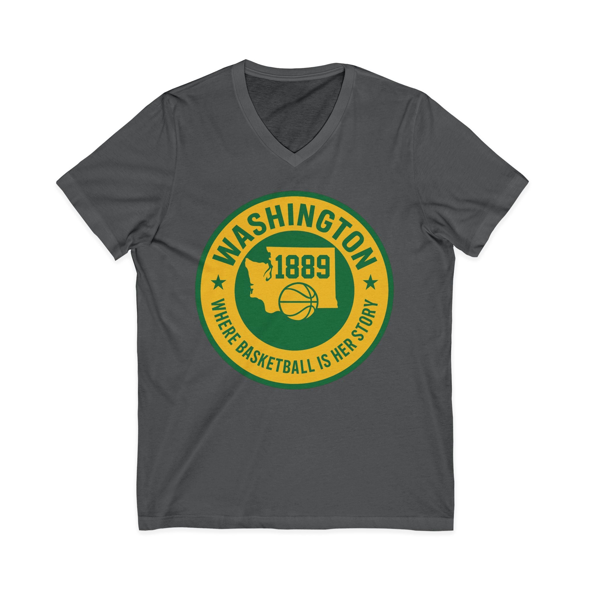 Washington Basketball V-Neck Tee - Celebrate Her Story