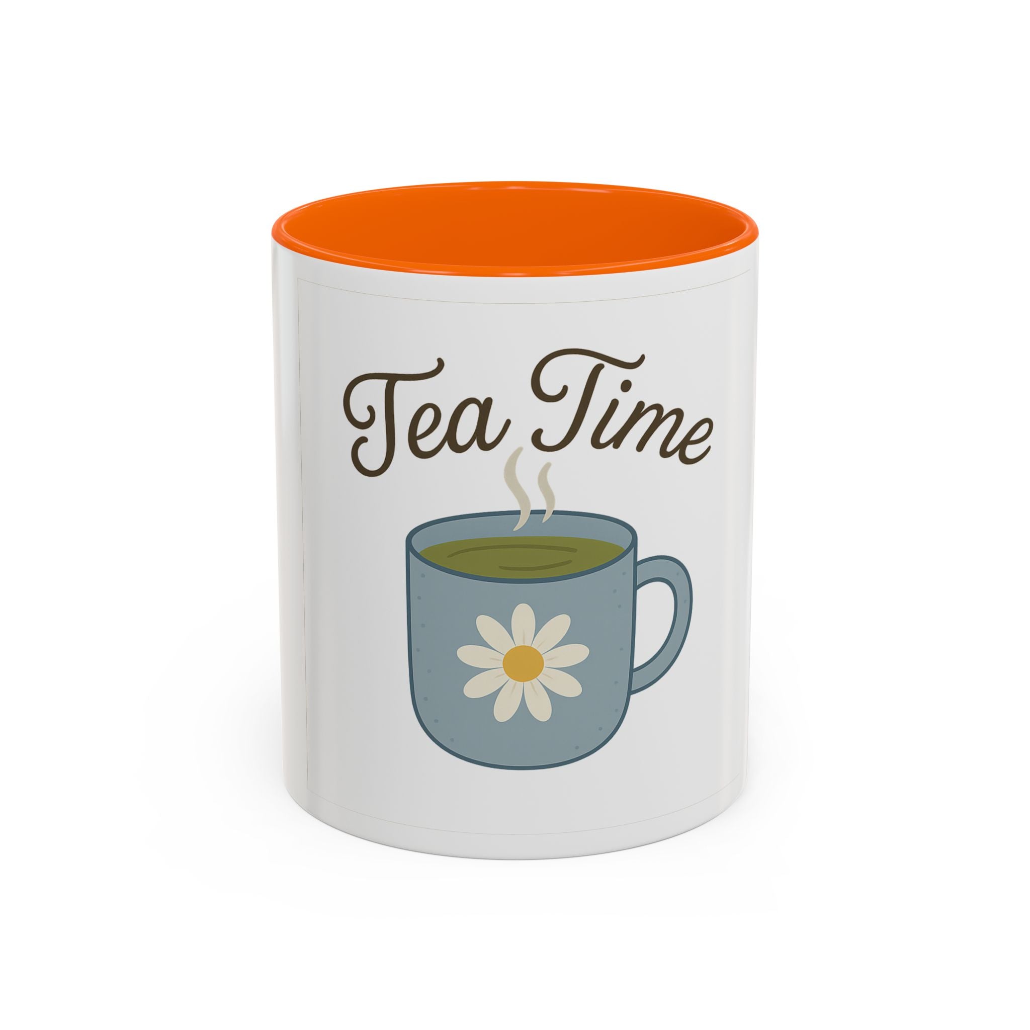 Tea Time Accent Mug – Floral Daisy Tea Cup (11oz & 15oz)