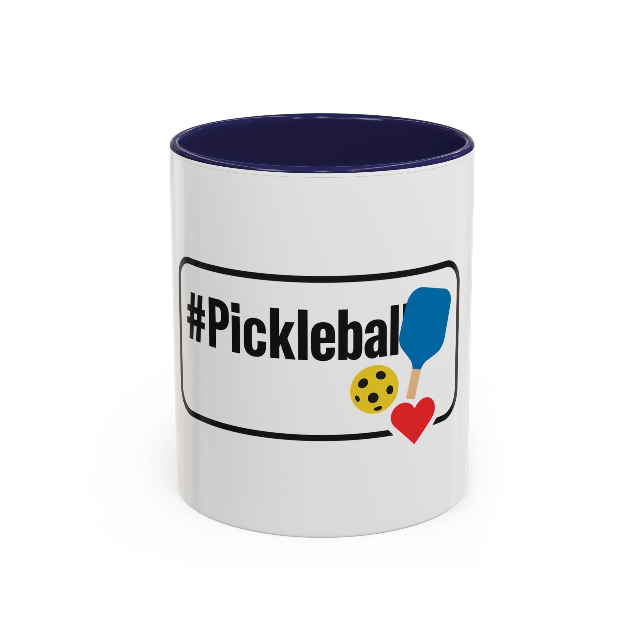 #Pickleball Accent Coffee Mug — Pickleball Paddle & Ball Design (11/15 oz)