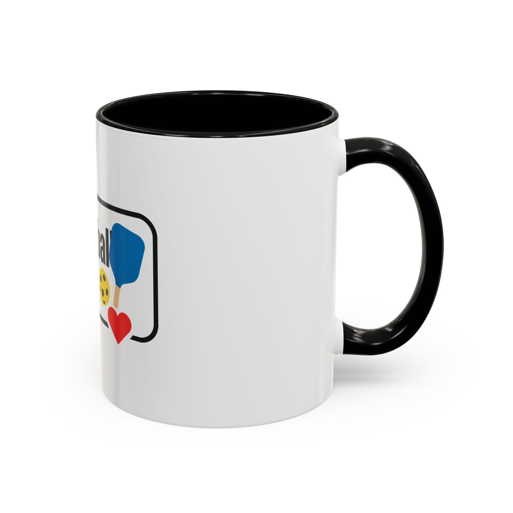 #Pickleball Accent Coffee Mug — Pickleball Paddle & Ball Design (11/15 oz)