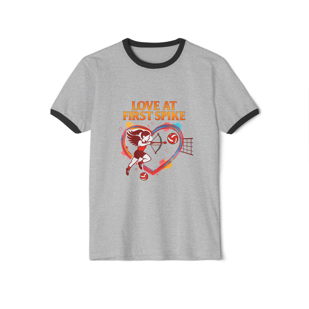 Volleyball 'Love at First Spike' Ringer Tee