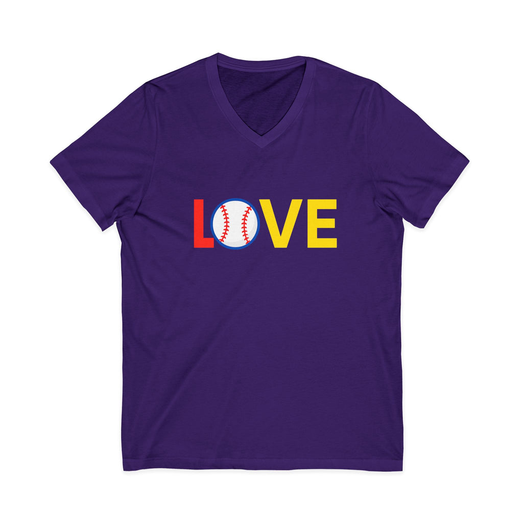 Baseball Love V-Neck Tee for Sports Fans
