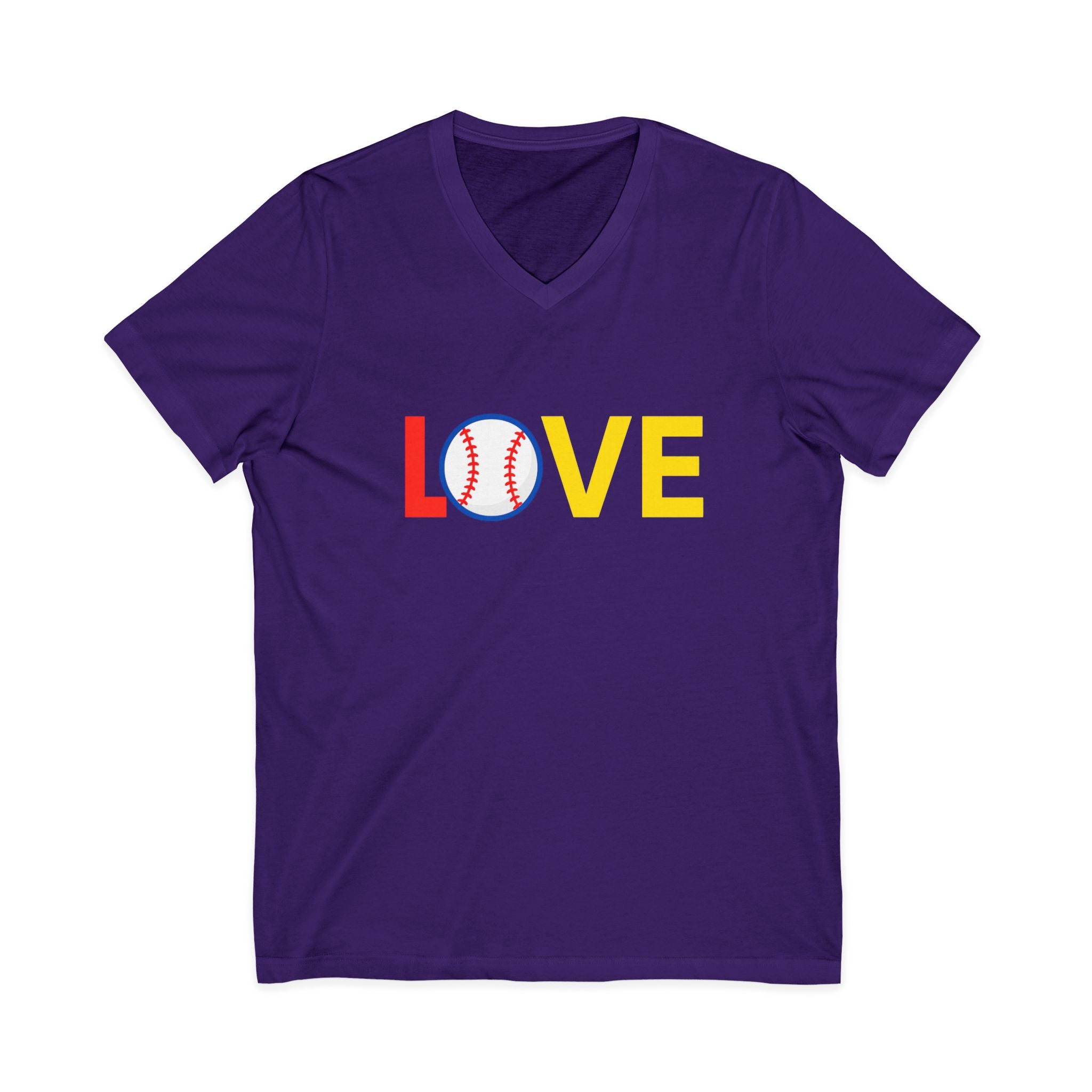 Baseball Love V-Neck Tee for Sports Fans