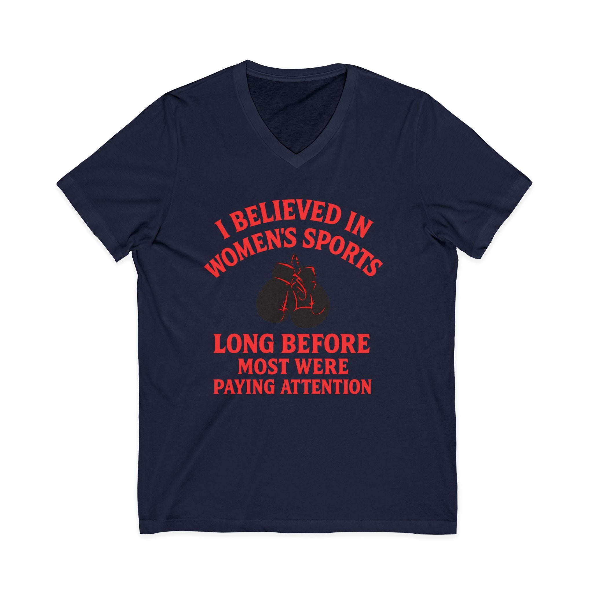 Empowerment V-Neck Tee - I Believed in Women's Sports