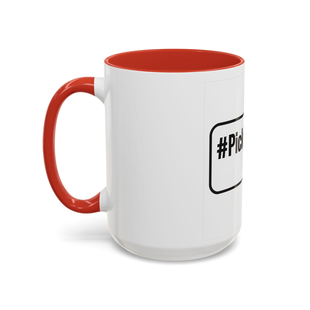 #Pickleball Accent Coffee Mug — Pickleball Paddle & Ball Design (11/15 oz)