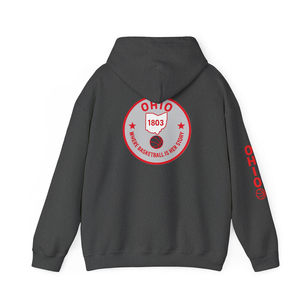 Ohio 1803 Basketball Logo Hoodie — State Pride Sports Pullover