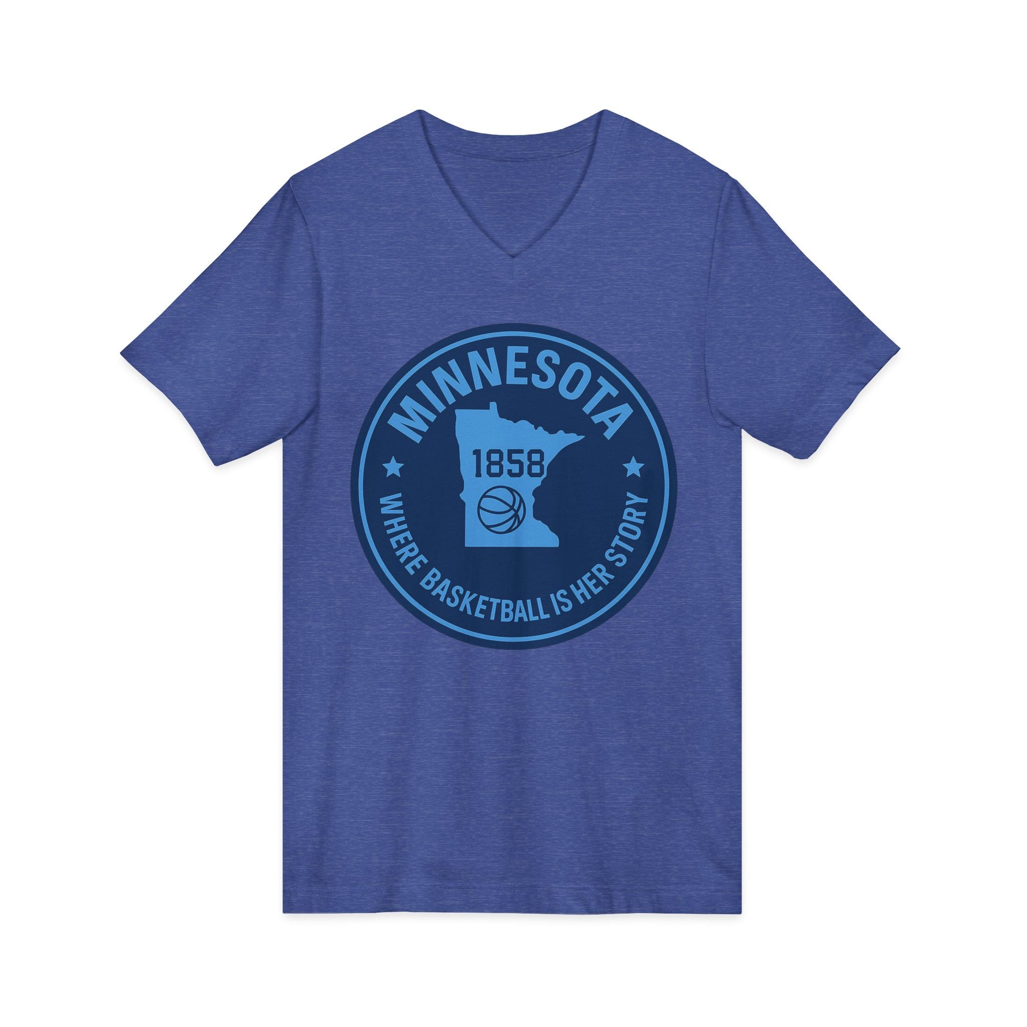 Minnesota Basketball V-Neck Tee - Unisex Short Sleeve Shirt