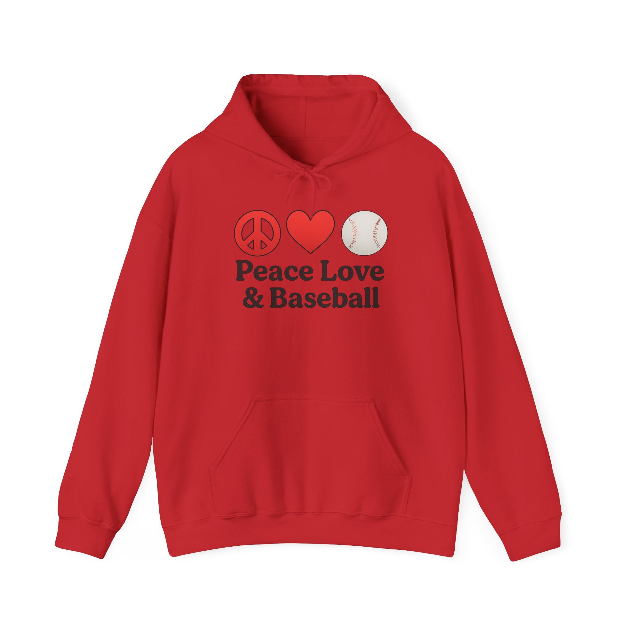 Peace Love & Baseball Hoodie