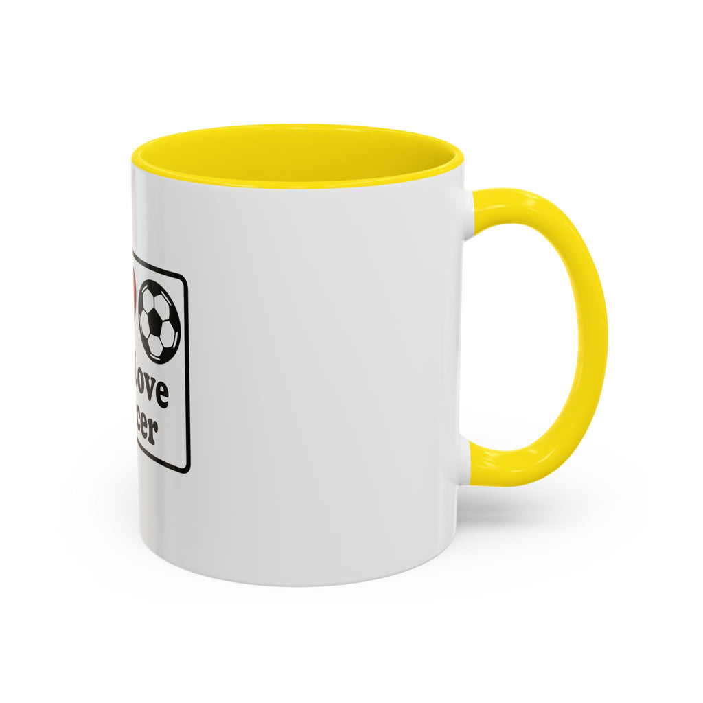 Peace Love & Soccer Coffee Mug - Fun Soccer Gift for Fans